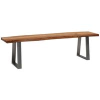 Klop Wl7.296 - barve kroma/barve akacije, Moderno, kovina/les (180/45,5/40cm) - MID.YOU