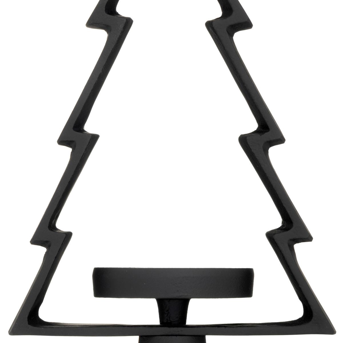 Kerzenhalter Mukayle Schwarz matt - Schwarz, LIFESTYLE, Metall (26/9,5/44cm)
