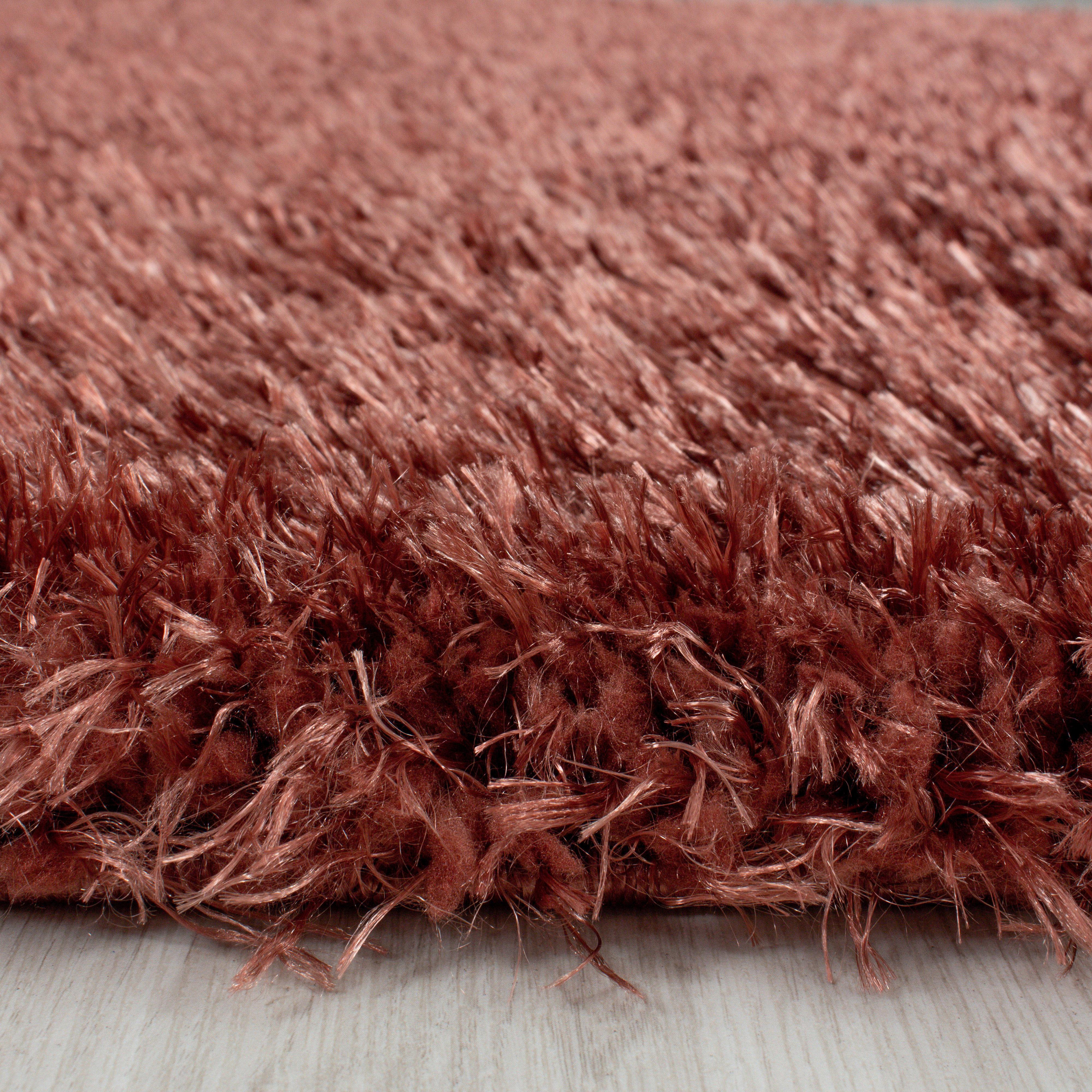 Hochflorteppich Brilliant Kupferfarben Ø ca. 160cm - Kupferfarben, Basics, Textil (160cm)