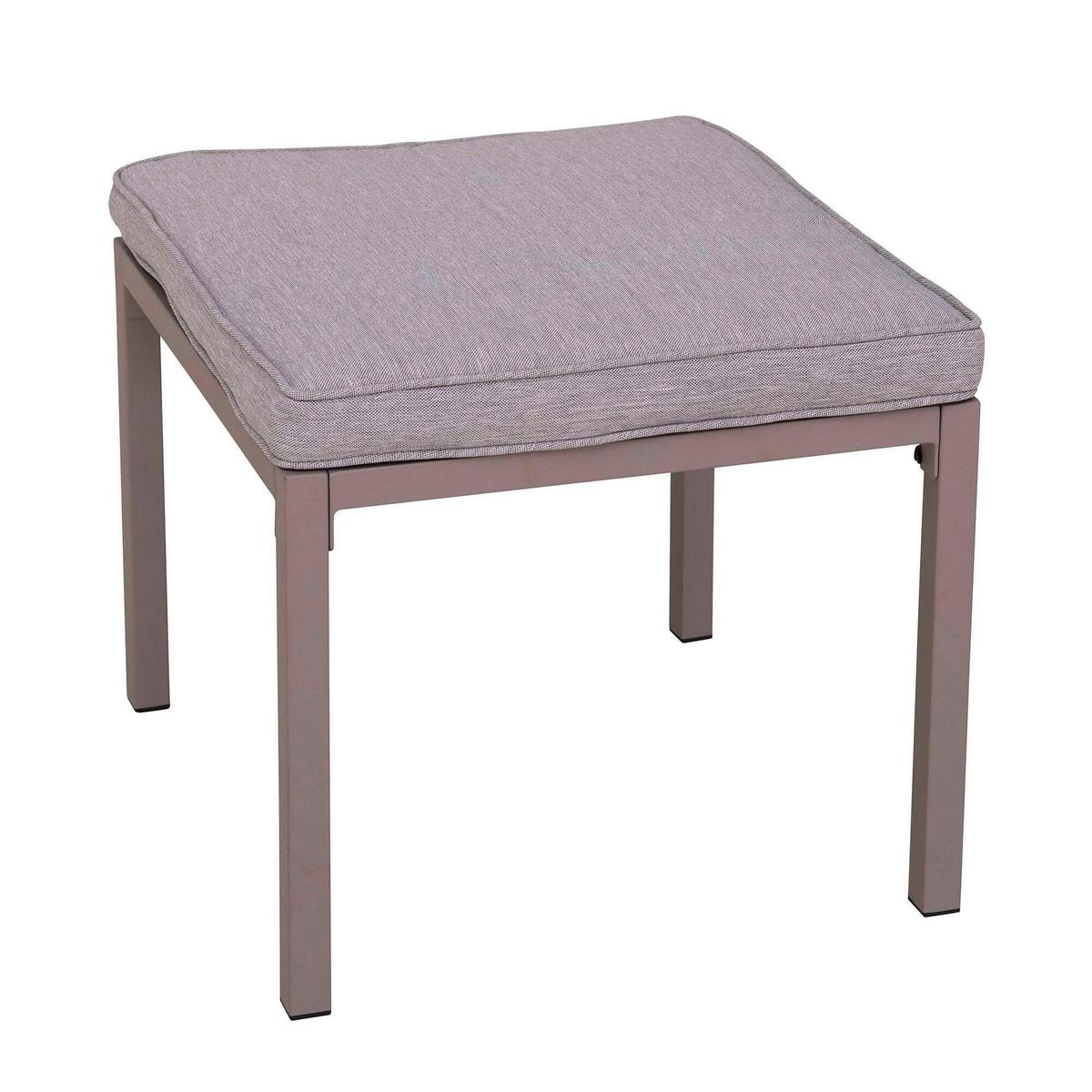 Loungegarnitur Gartensofa Faro Grau/Beige - Beige/Grau, Basics, Textil/Metall (146/191/56,5cm) - Modante