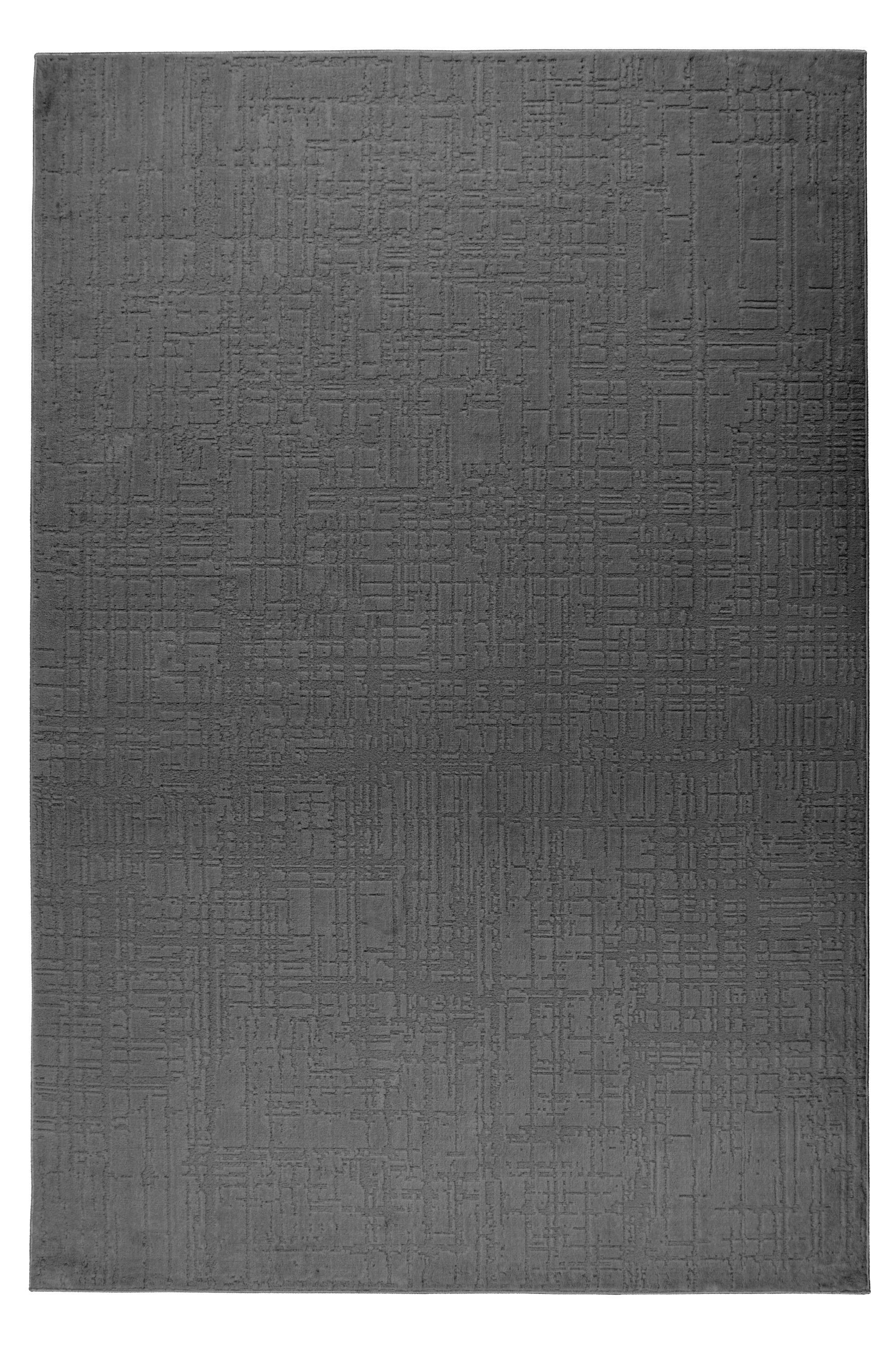 Flachwebeteppich Bandito 125 Grau 200x290 - Dunkelgrau, Basics, Textil (200/290cm) - Kayoom