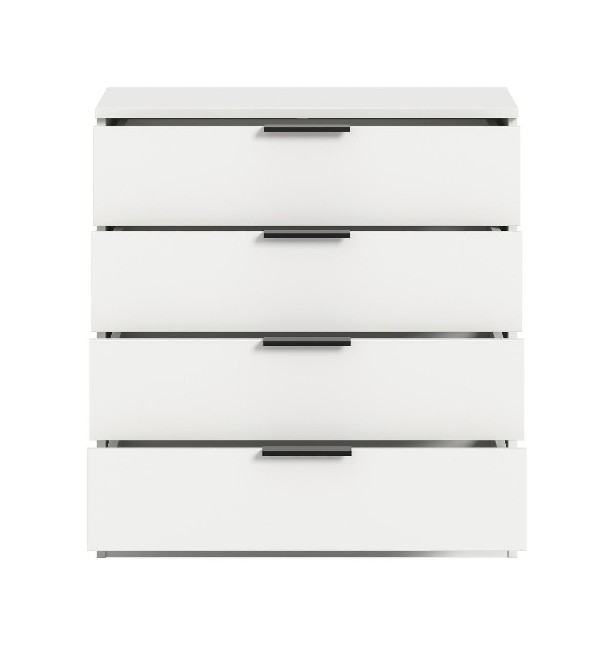 Kommode Kopenhagen Weiß - Schwarz/Weiß, Design, Holzwerkstoff/Kunststoff (74/80/35cm) - Livetastic