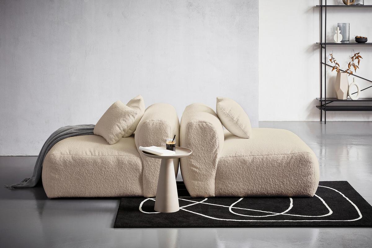 Modul Sofaelement Bloom Beige - Beige, Trend, Textil (85/70/122cm) - Livetastic