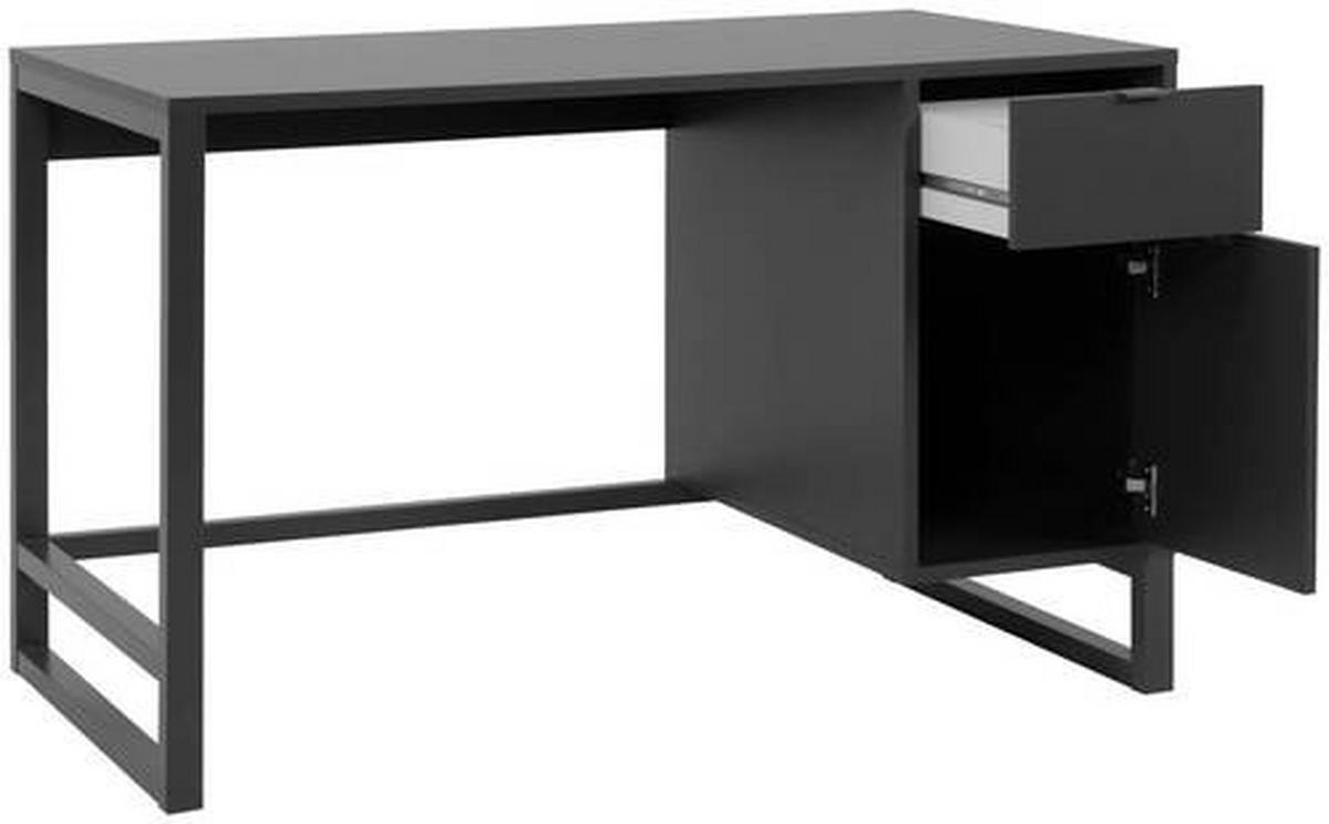 BIURKO SUMATRA 30A - antracytowy, Basics, materiał drewnopochodny/tworzywo sztuczne (120/65/75cm) - MID.YOU