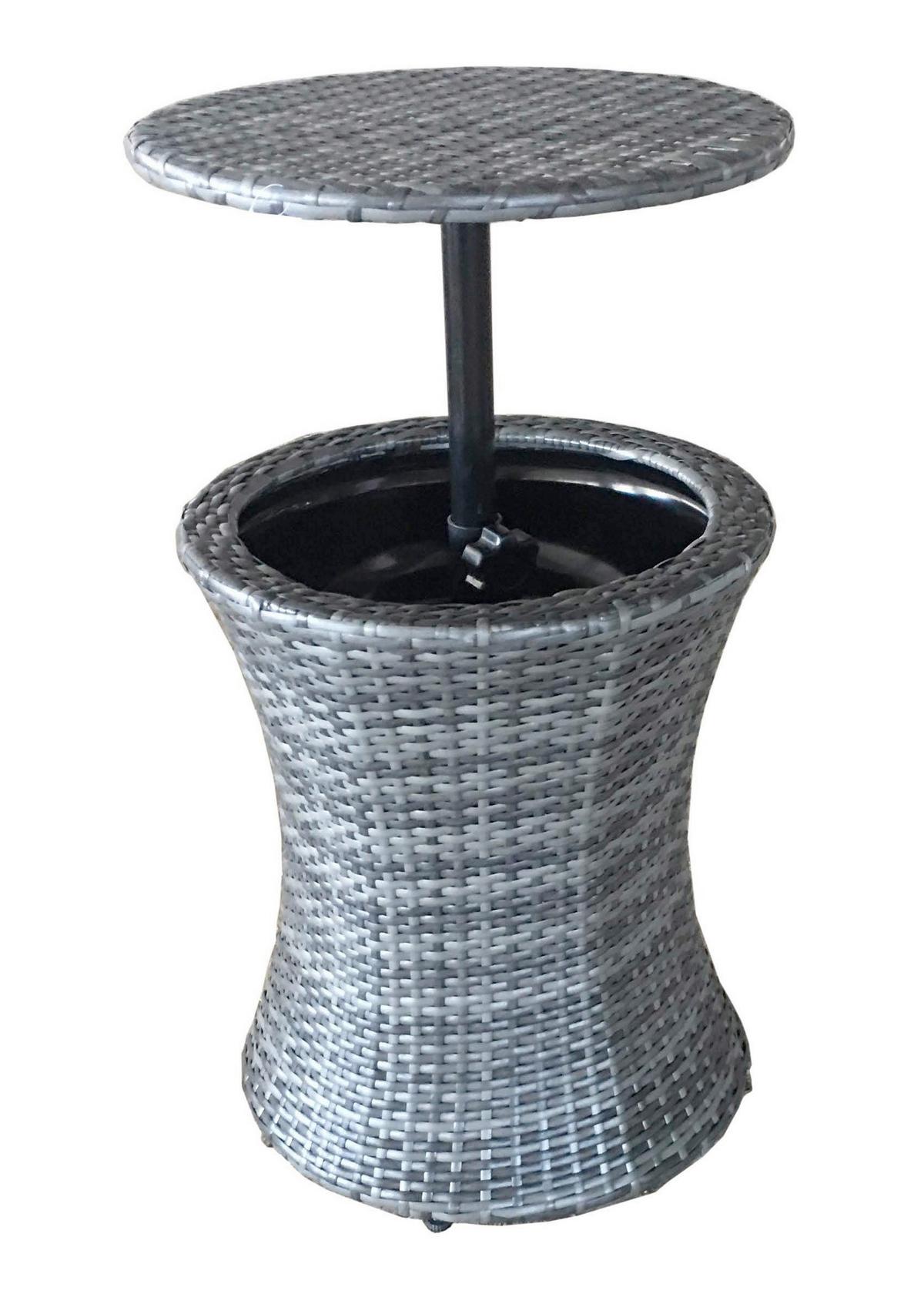 Gartentisch Mumbai ca. 45x55 cm Dunkelgrau - Dunkelgrau/Schwarz, Basics, Kunststoff/Metall (45/55/45cm) - Gardenson