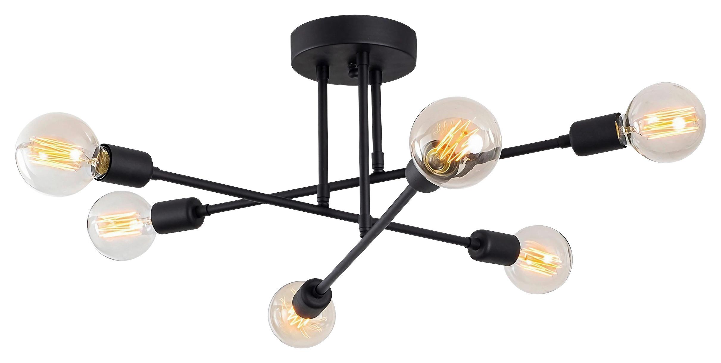 LAMPA WISZĄCA FLOWER - 174-AV - czarny, Design, metal (64/30cm) - P & B