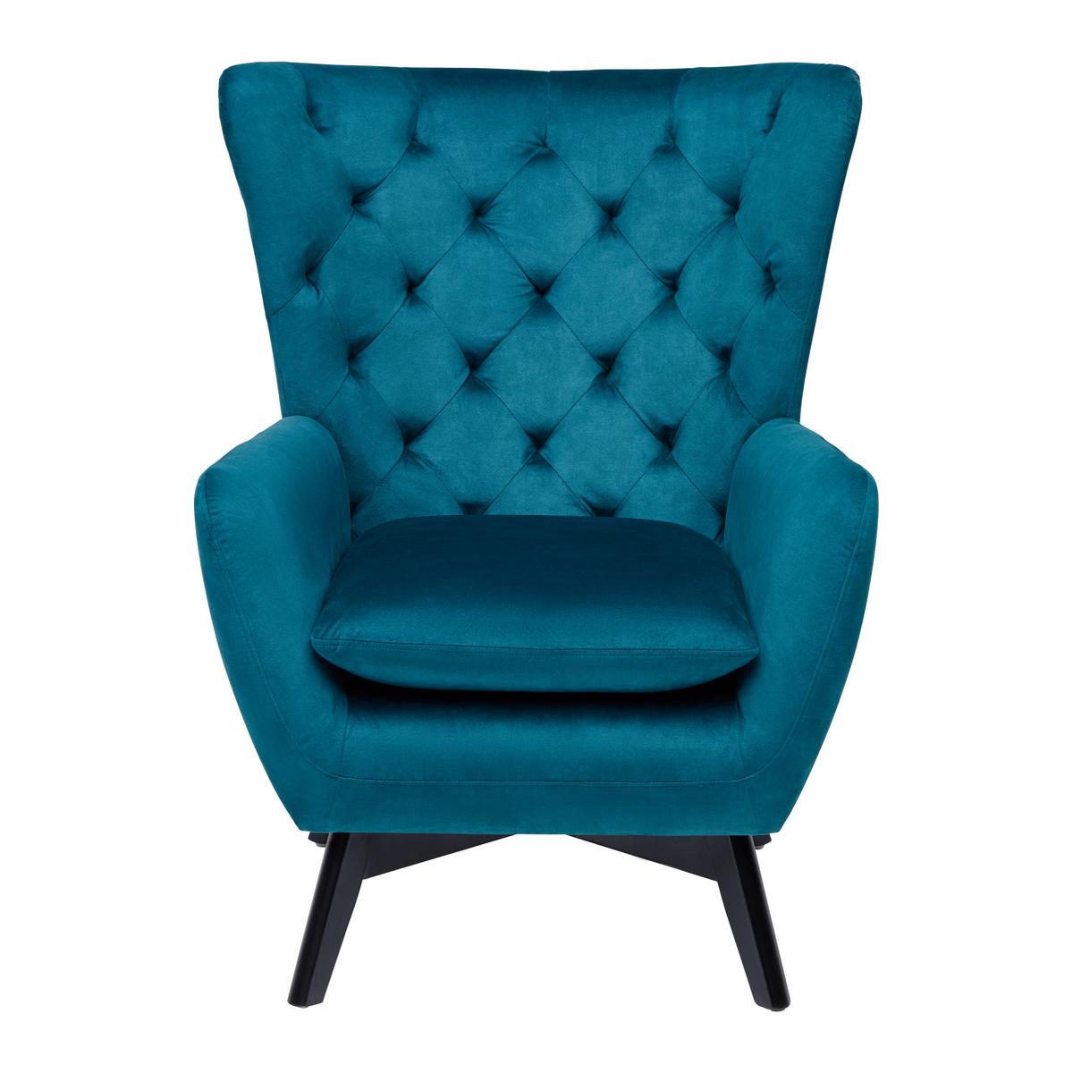 Fotel Vienna - olajkék, Modern, textil/fém (80/84/86cm) - Mömax