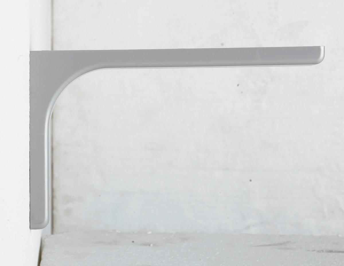 Wandhalter Leonardo 2er-Set Metall Silber L: 24 cm - Silberfarben, Metall (24cm) - Mömax