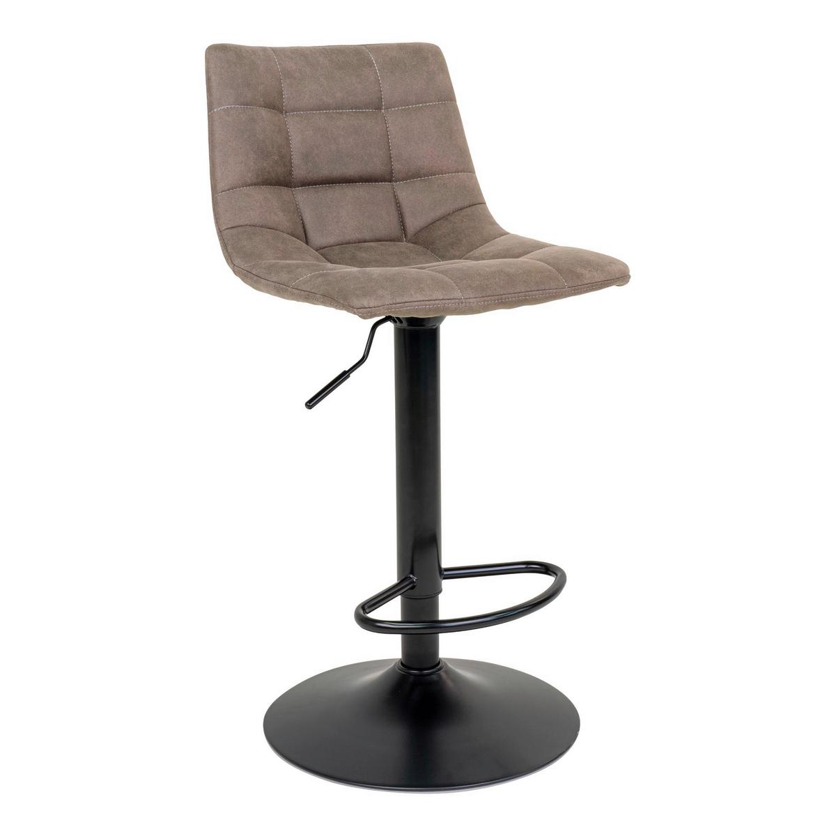 Barhocker-Set Middelfart 2er-Set Hellbraun/Schwarz - Hellbraun/Schwarz, MODERN, Textil/Metall (43/88-108/45cm) - MID.YOU