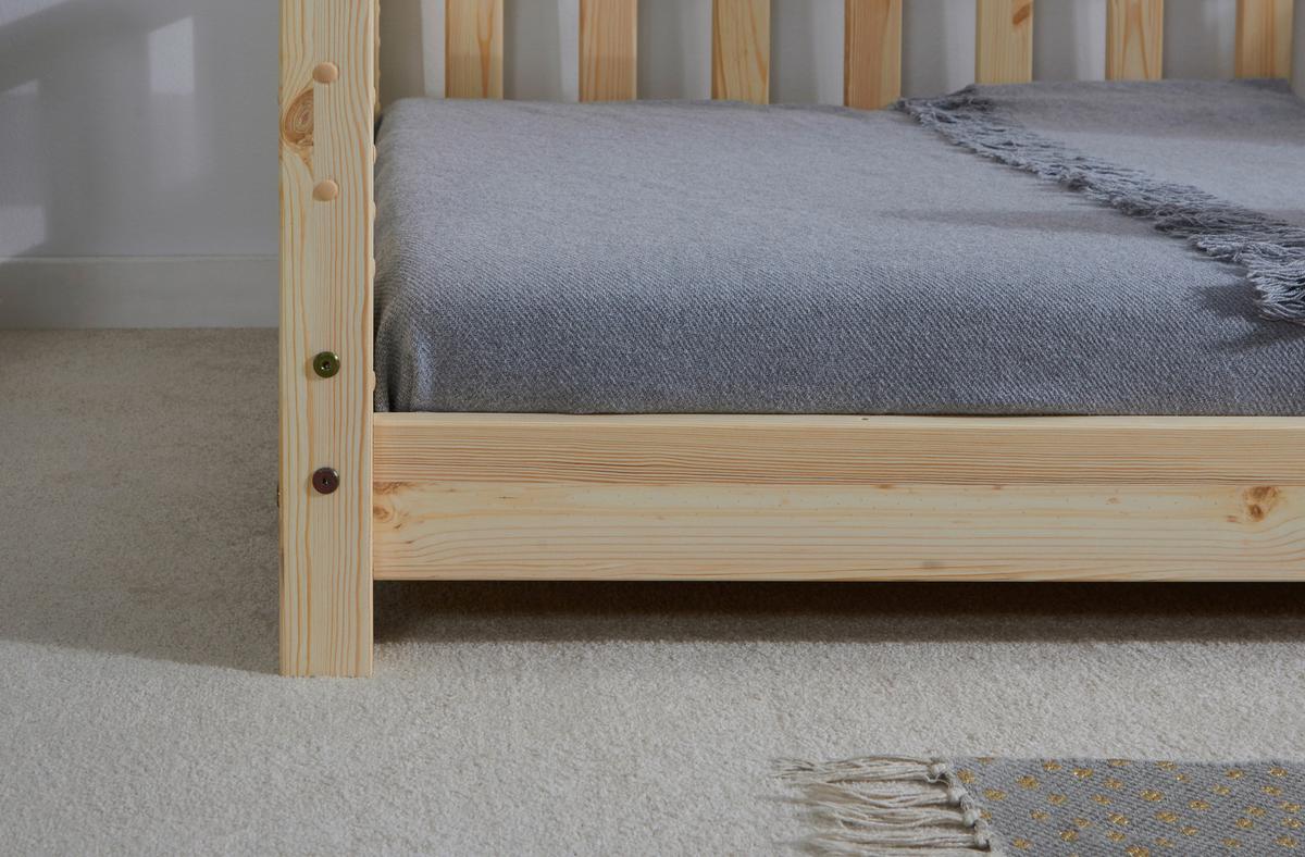 Hausbett Kay ca. 80x160 cm Kiefer Natur - Naturfarben, MODERN, Holz/Textil (80/160cm) - MID.YOU