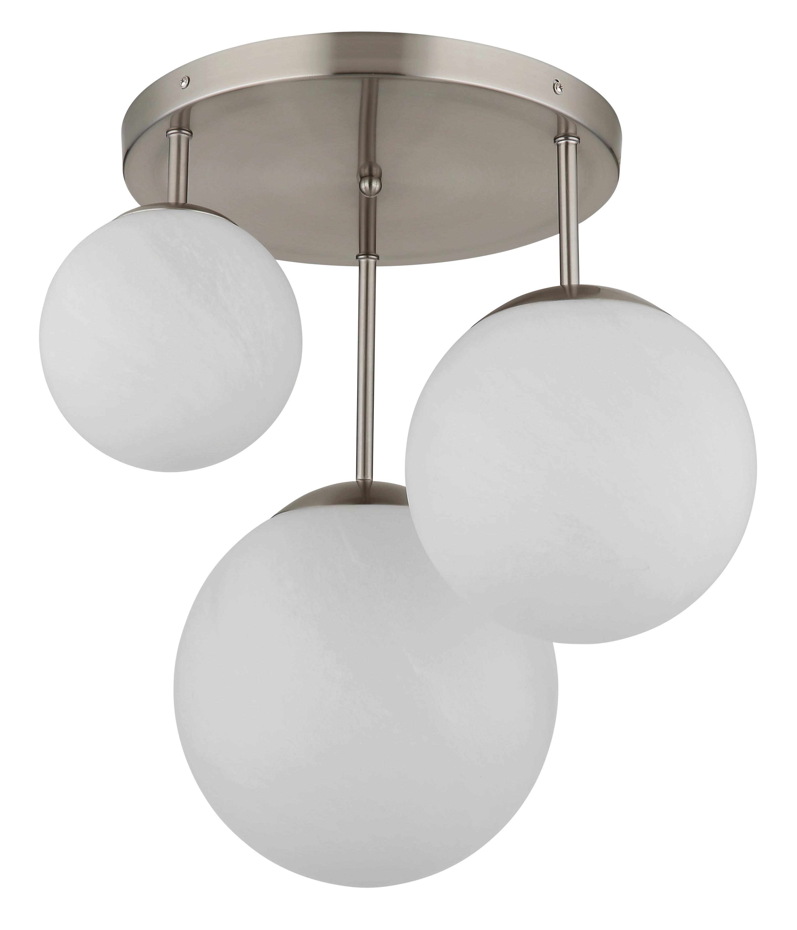 Stropna Svjetiljka Kop - boje nikla/opalna, Basics, staklo/metal (45/44cm) - Globo