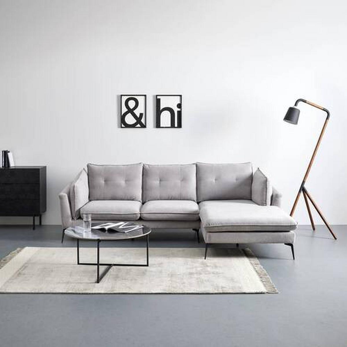 Coltar SANDRO - gri deschis, Modern, lemn/metal (258/86/82-160cm) - Bessagi Home
