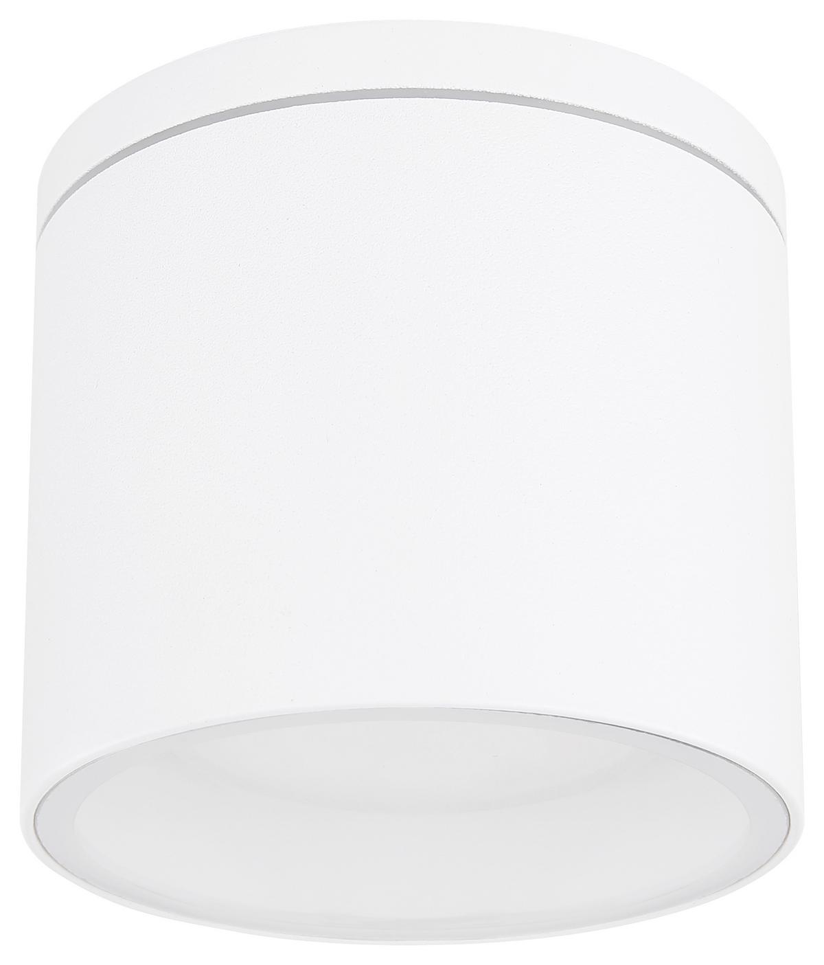 AUSSENDECKENLEUCHTE ALCALA D: 10,8 CM WEISS - Klar/Weiss, Basics, Glas/Metall (10,8/9,6cm) - Globo