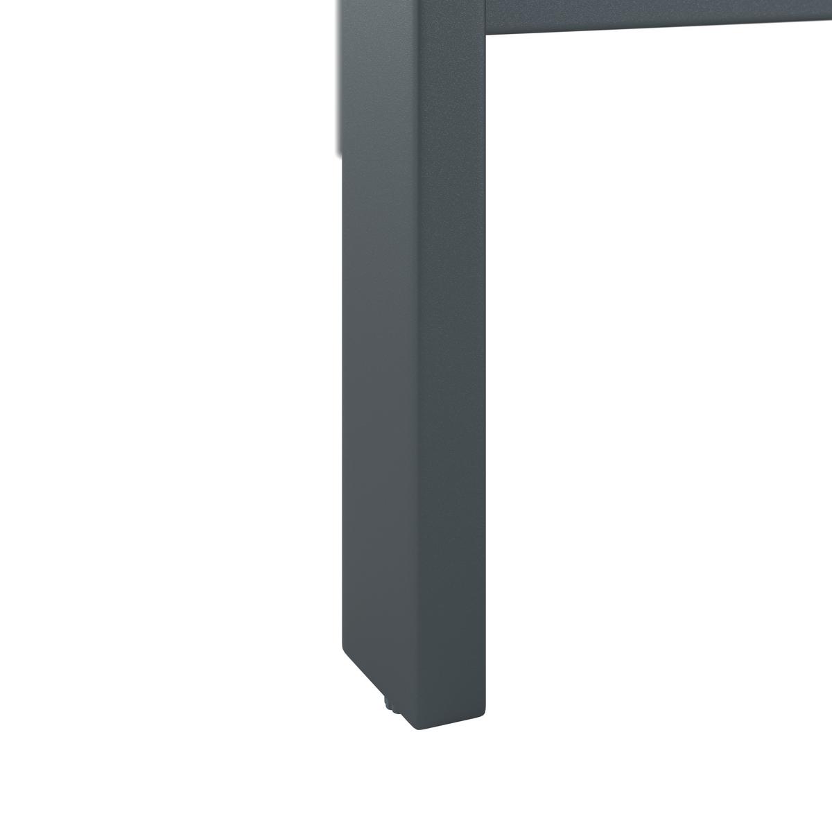 Gartenbank Marlo Schwarz Akazie - Akaziefarben, MODERN, Holz/Metall (126/47/40cm) - Bessagi Garden