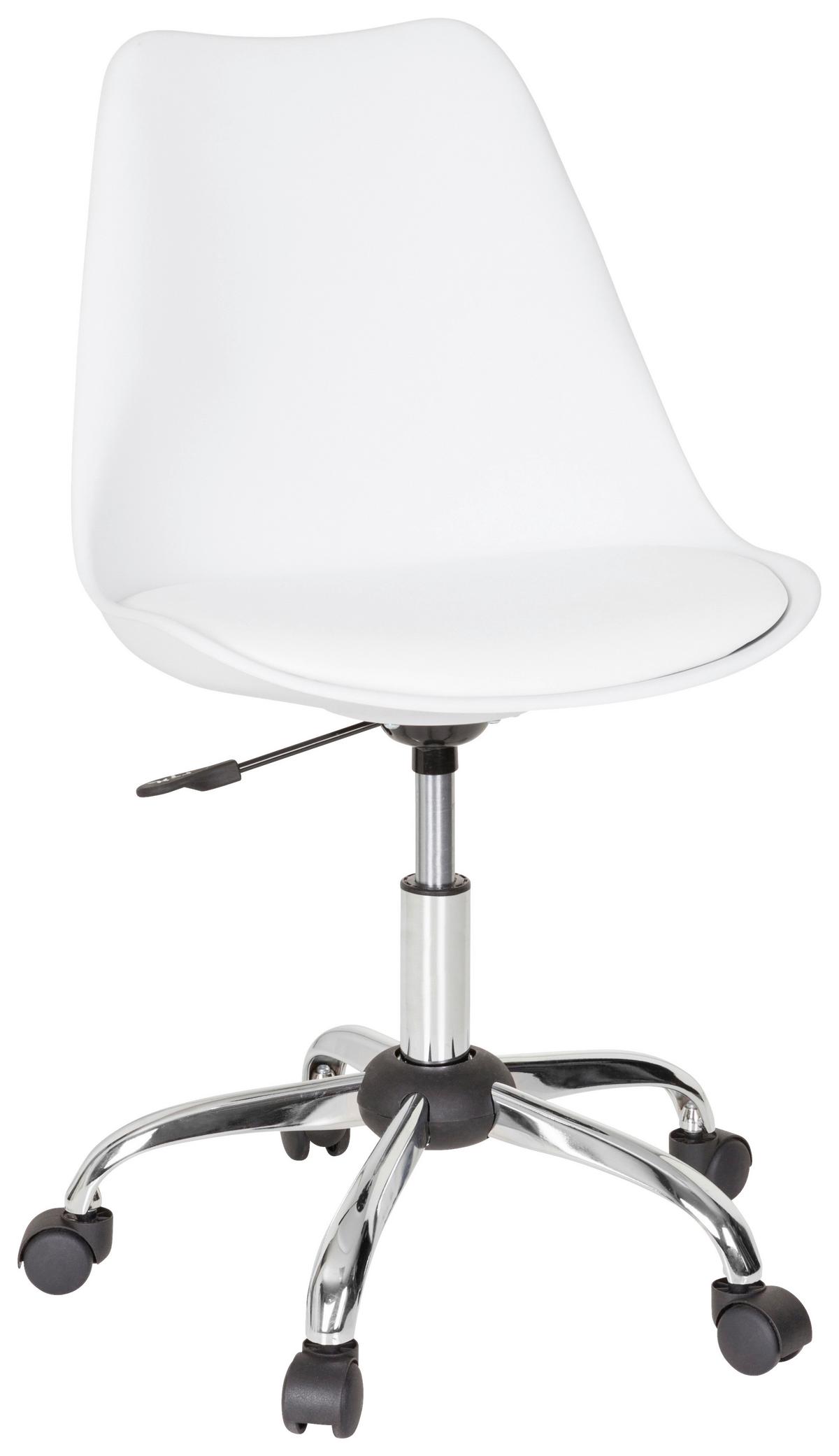 Vrtljivi Stol Fancy Pro, Bela - bela, Moderno, kovina/umetna masa (48/86/54cm) - MID.YOU