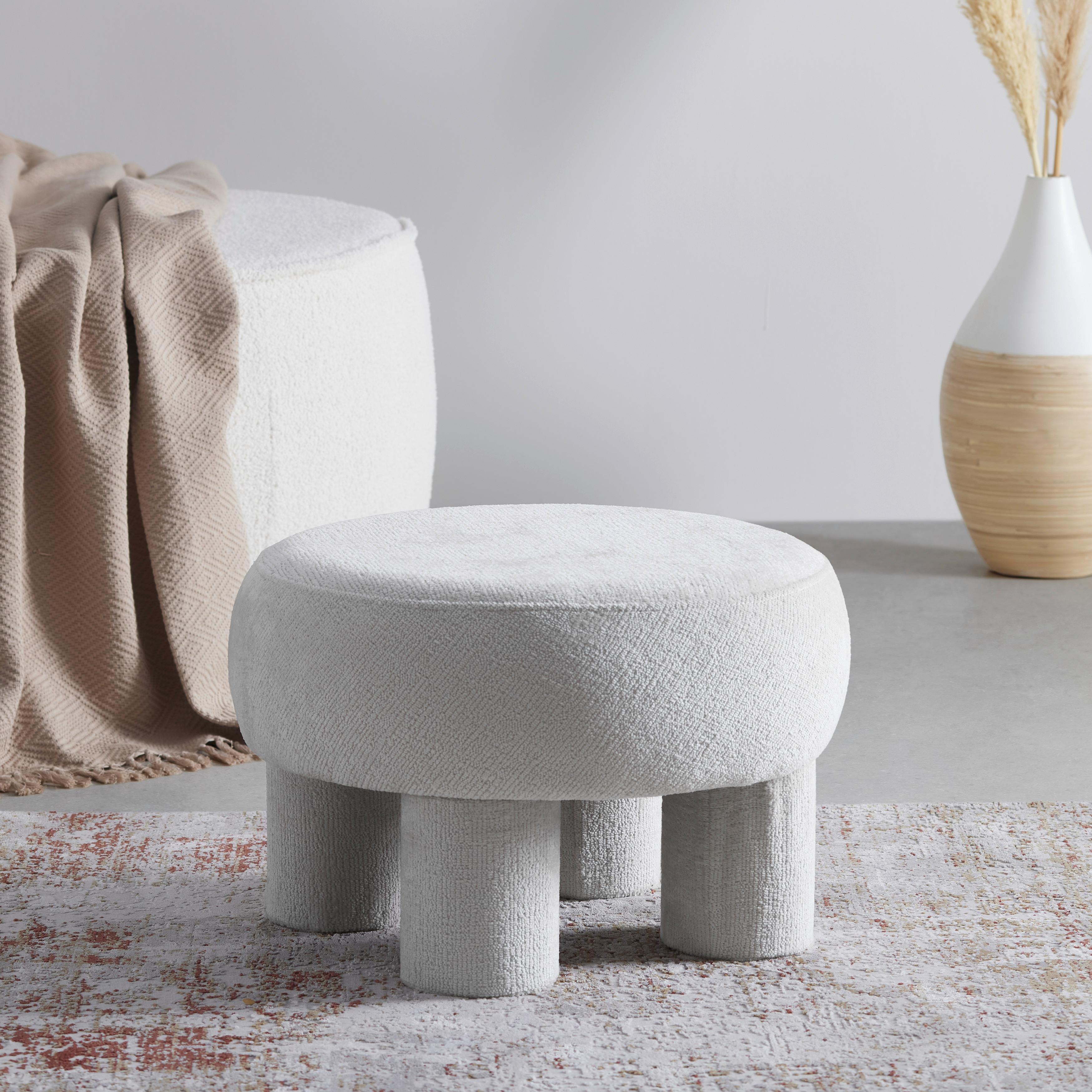 Hocker Trent Beige - Beige, LIFESTYLE, Holzwerkstoff/Textil (51/32cm) - Mömax