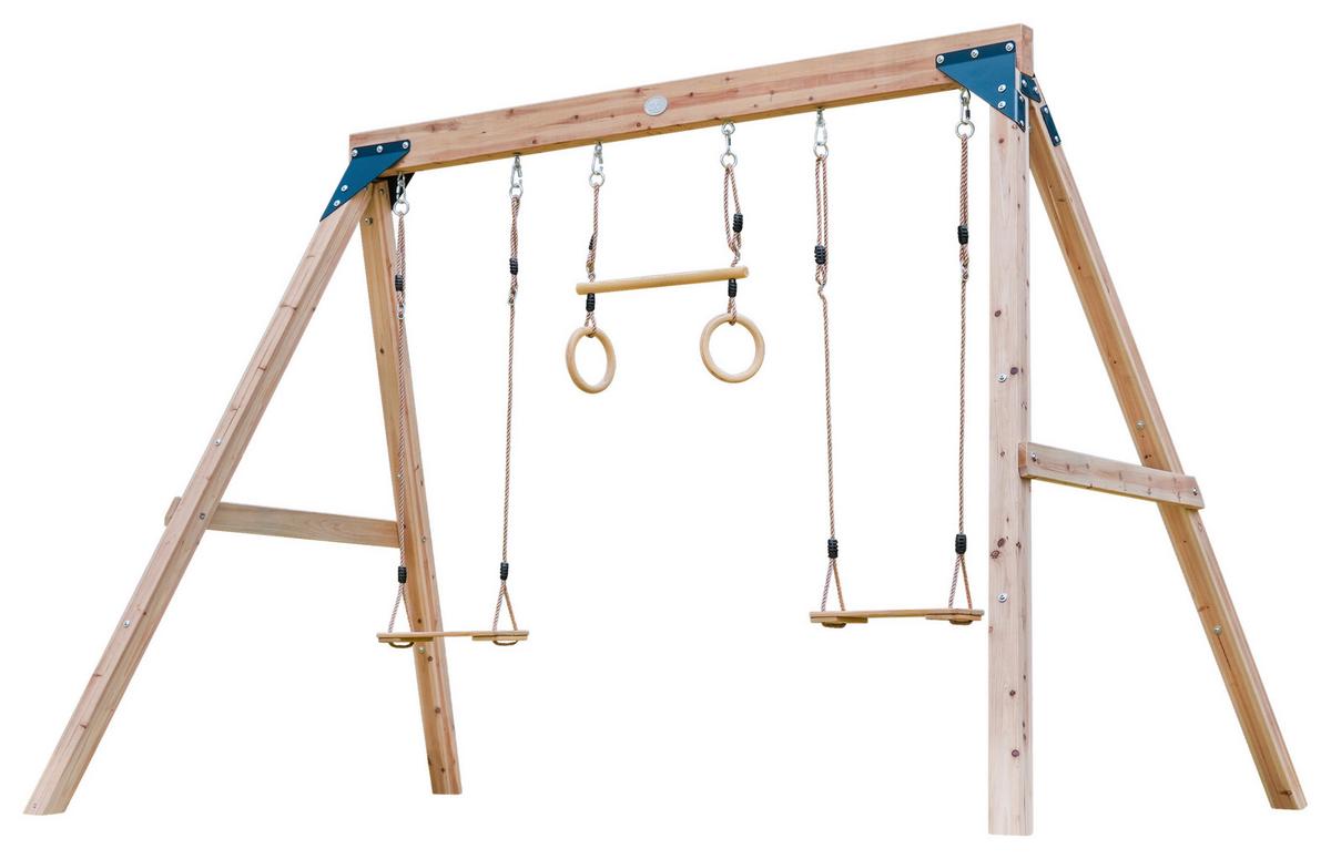 Schaukel Braun - Braun, KONVENTIONELL, Holz/Metall (186/208/299cm) - Ambia Garden