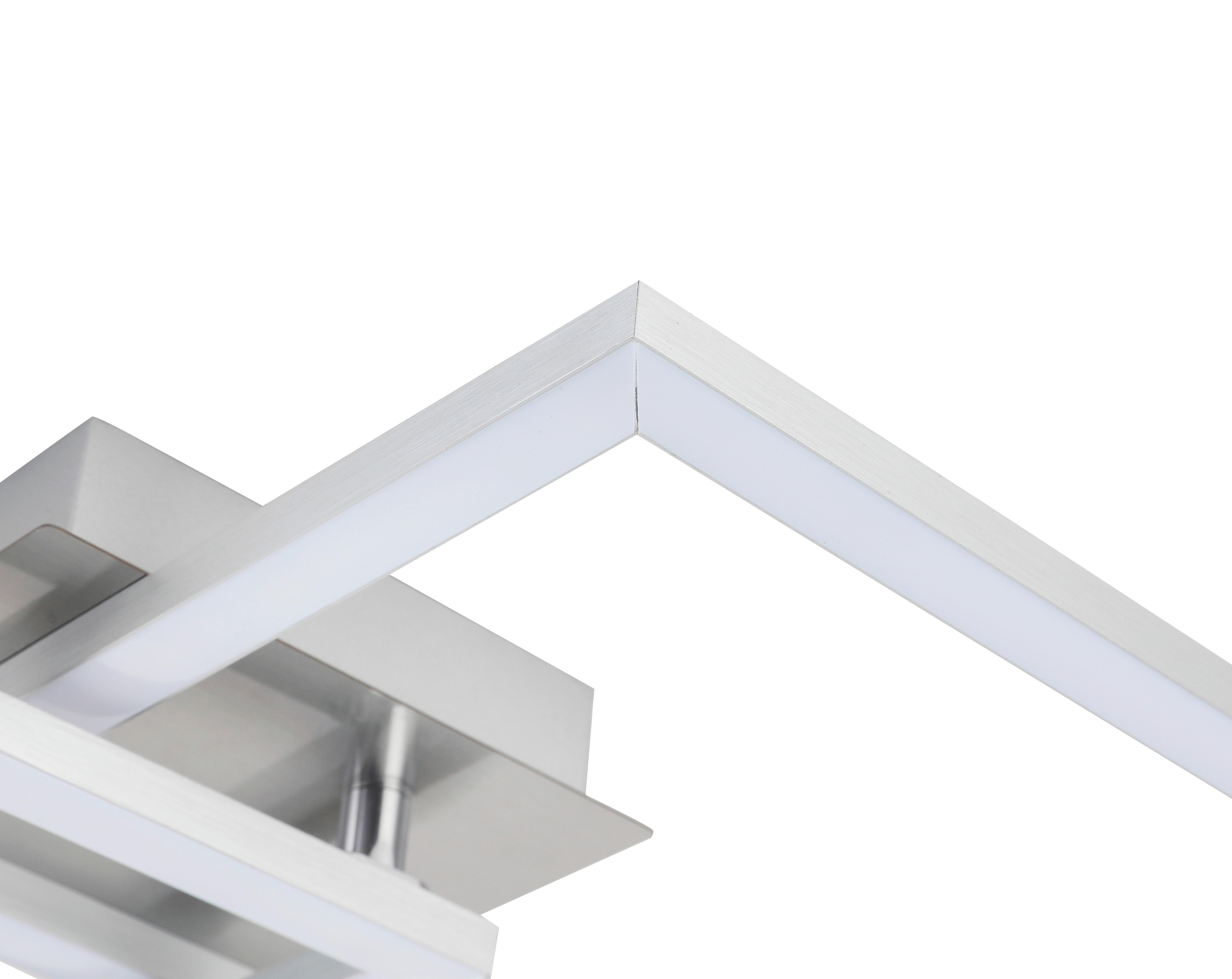 LAMPA SUFITOWA LED PANTHER *SBB* - kolor aluminiowy, Basics, tworzywo sztuczne/metal (50,7/35/5,5cm) - Boxxx