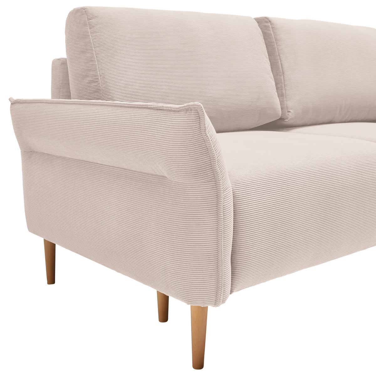 Trosjed Custom - prirodne boje/sivo-bež, Moderno, tekstil/drvo (183/85/92cm) - Mömax