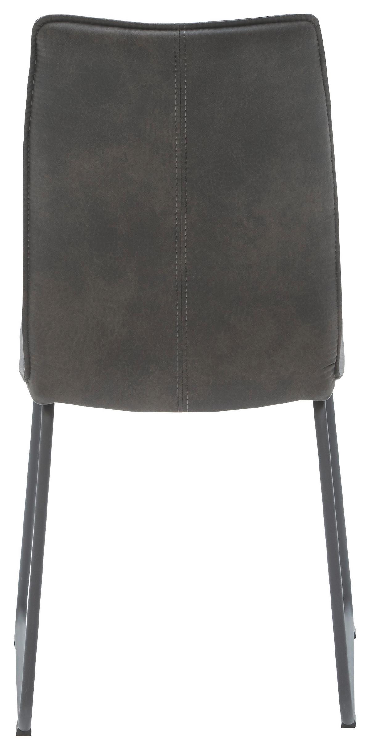 KRZESŁO MIRA - antracytowy, Design, metal/tkanina (46/93/57cm) - Dieter Knoll