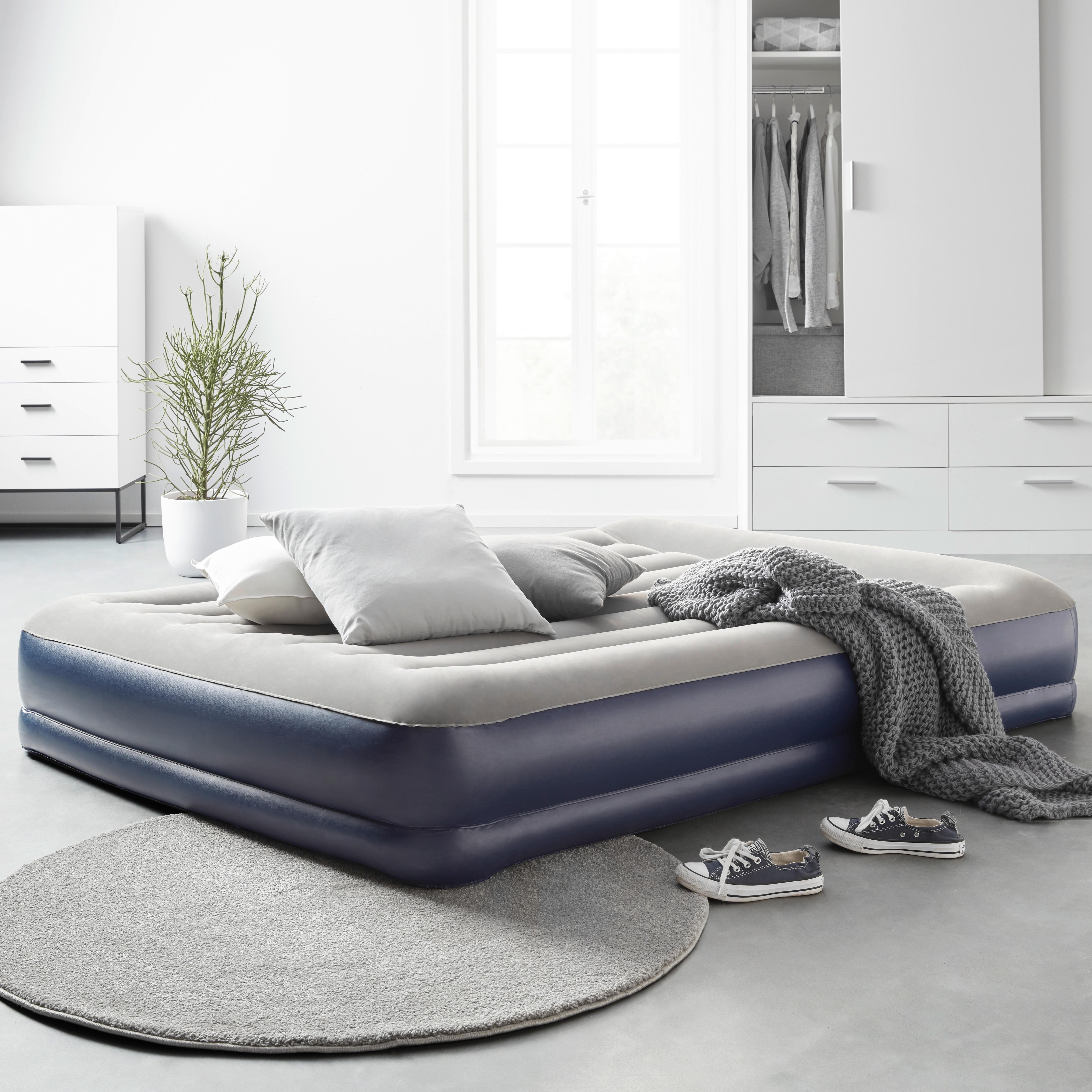 Vendégágy Ronny - sötétkék/szürke, műanyag (203/152/36cm) - Bestway