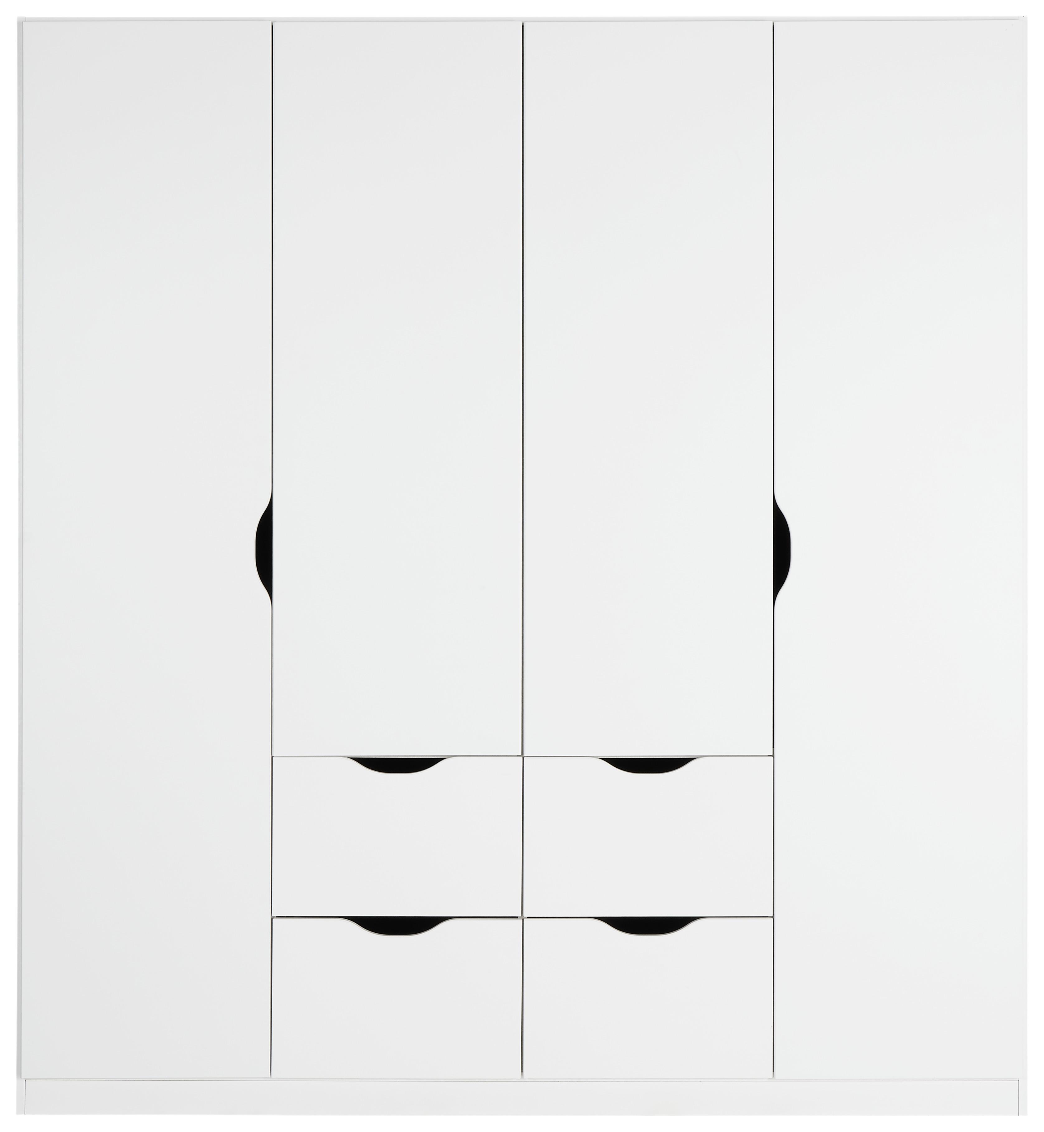 Omara S Klasičnimi Vrati White - bela, Konvencionalno, leseni material (181/197/54cm) - Modern Living