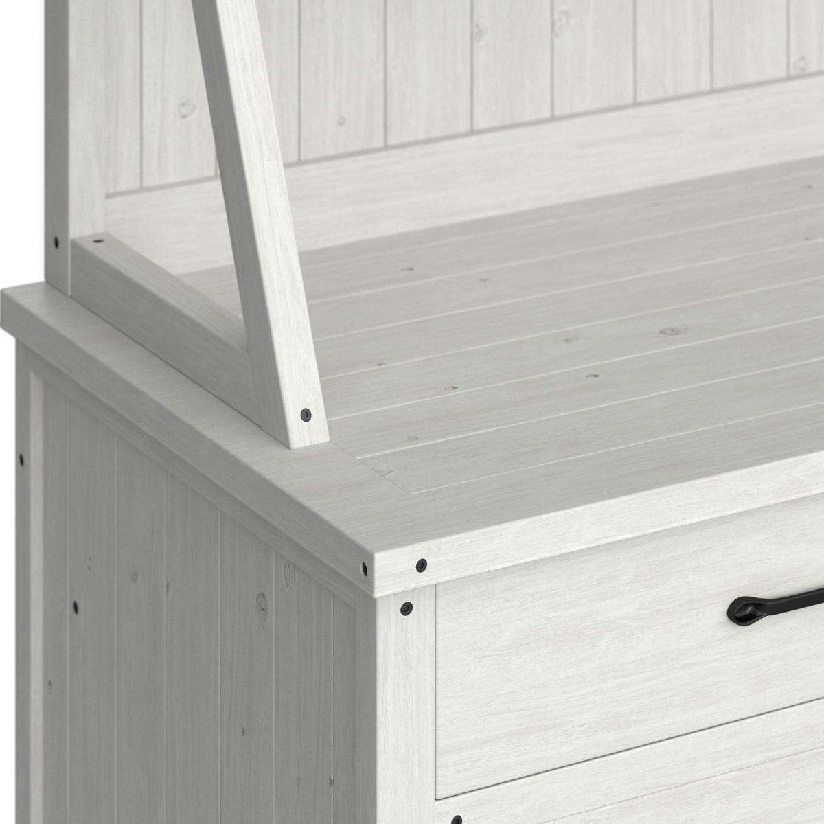 Gartenschrank Liana Weiß Echtholz - Schwarz/Weiß, MODERN, Holz/Metall (113/164/47cm) - Bessagi Garden