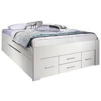 Postelja S Predalom Scala, Bela, 6 Predalov - bela, Moderno, leseni material (160/200cm) - Rauch Möbel
