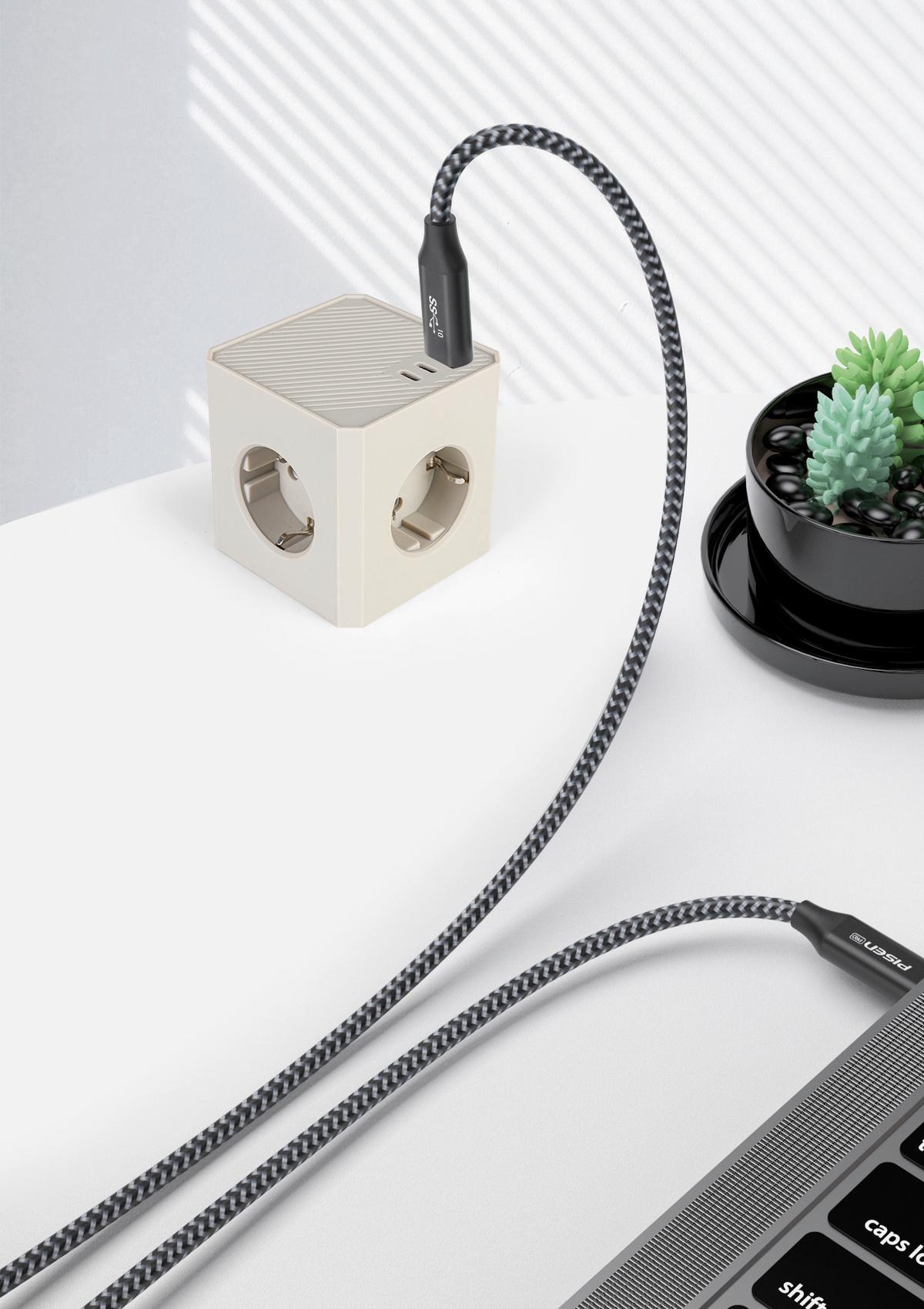 Multistecker Mali Sandfarben mit 3 Steckdosen - Sandfarben, MODERN, Kunststoff/Metall (7,5/7,5/7,5cm) - Mömax