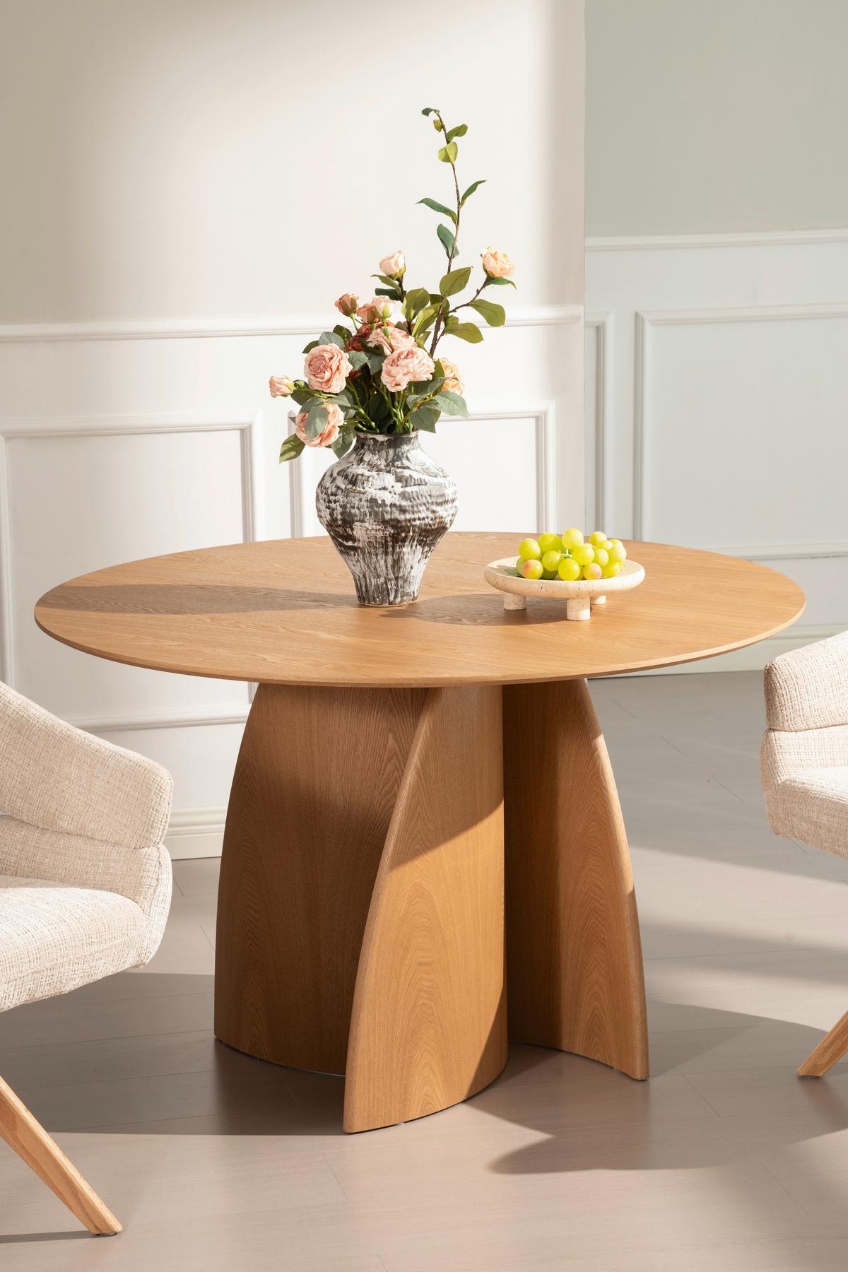 Jedilna Miza Atlas, Barva Hrasta, Ø 120 - barve hrasta, Moderno, leseni material/les (120/75cm) - Livetastic