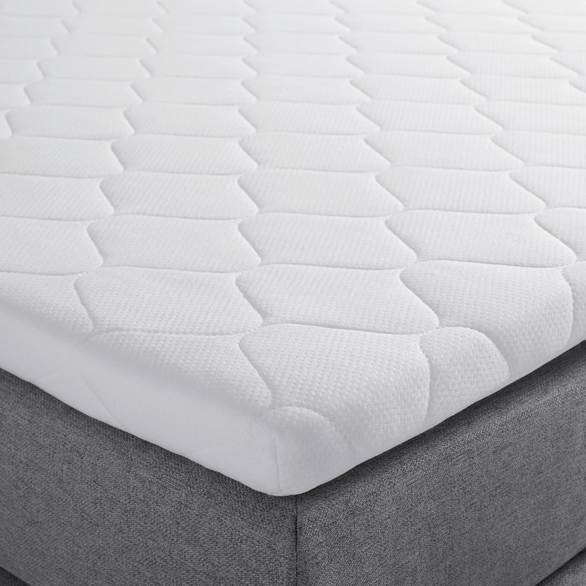 Boxbett Melina ca. 140x200 cm Grau mit Topper - Schwarz/Grau, MODERN, Holz/Kunststoff (140/200cm) - Bessagi Home