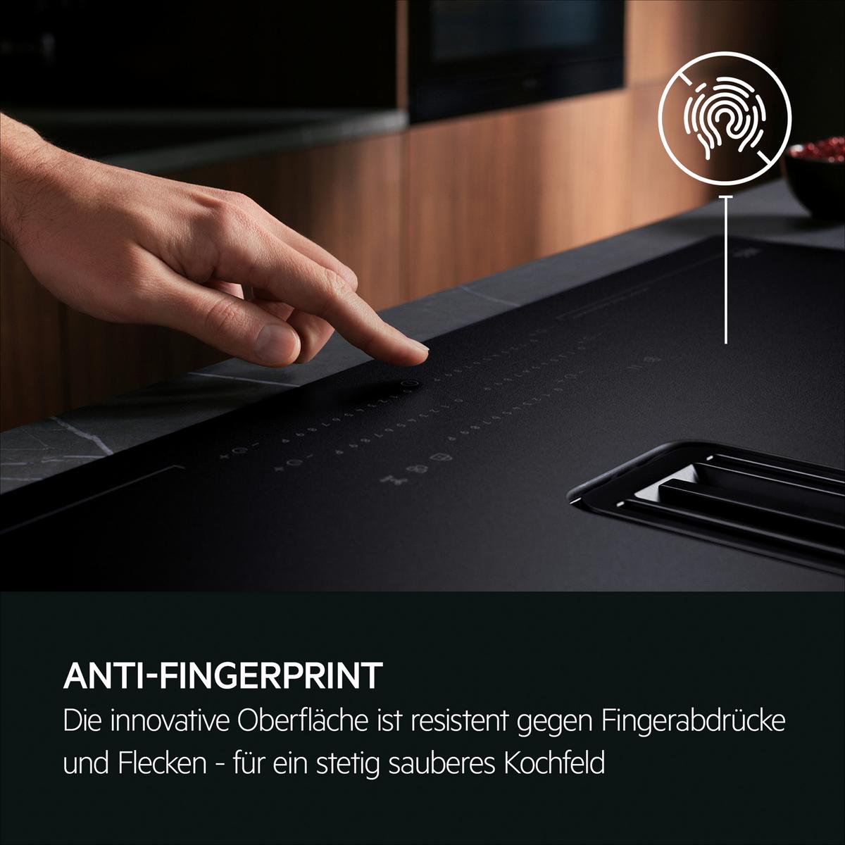 PŁYTA KUCHENNA Z WYCIĄGIEM XCD6847AS  -TOP- - czarny, Basics, szkło (83/21,2/52cm) - AEG
