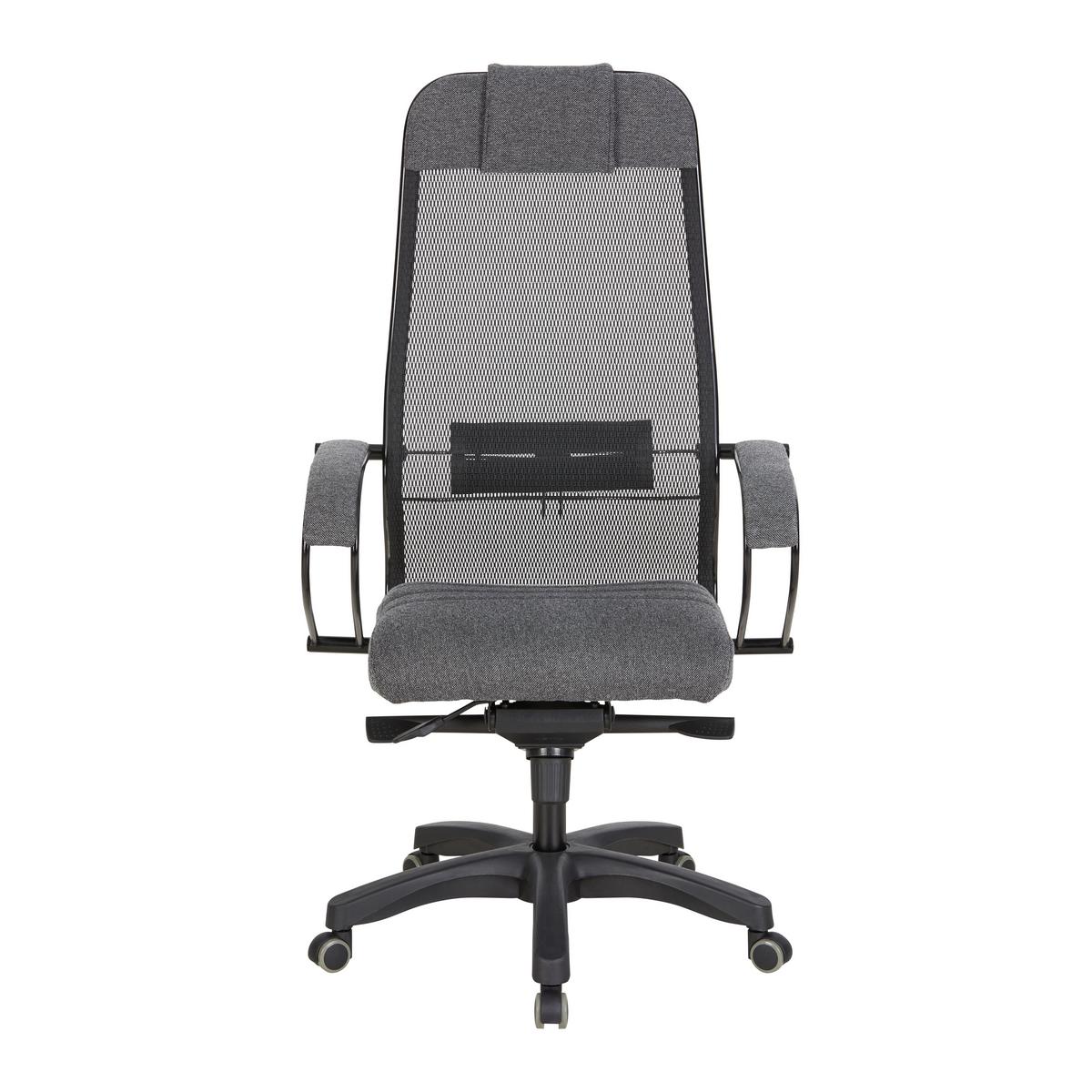Chefsessel Zora I Comfort in Dunkelgrau - Dunkelgrau/Schwarz, MODERN, Textil/Metall (68/124-134/71cm) - Premium Living