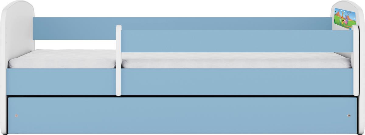 Troška Postelja Babydreams, Bela, Modra, 80x160cm - modra/bela, Moderno, tekstil/leseni material (80/160cm) - MID.YOU