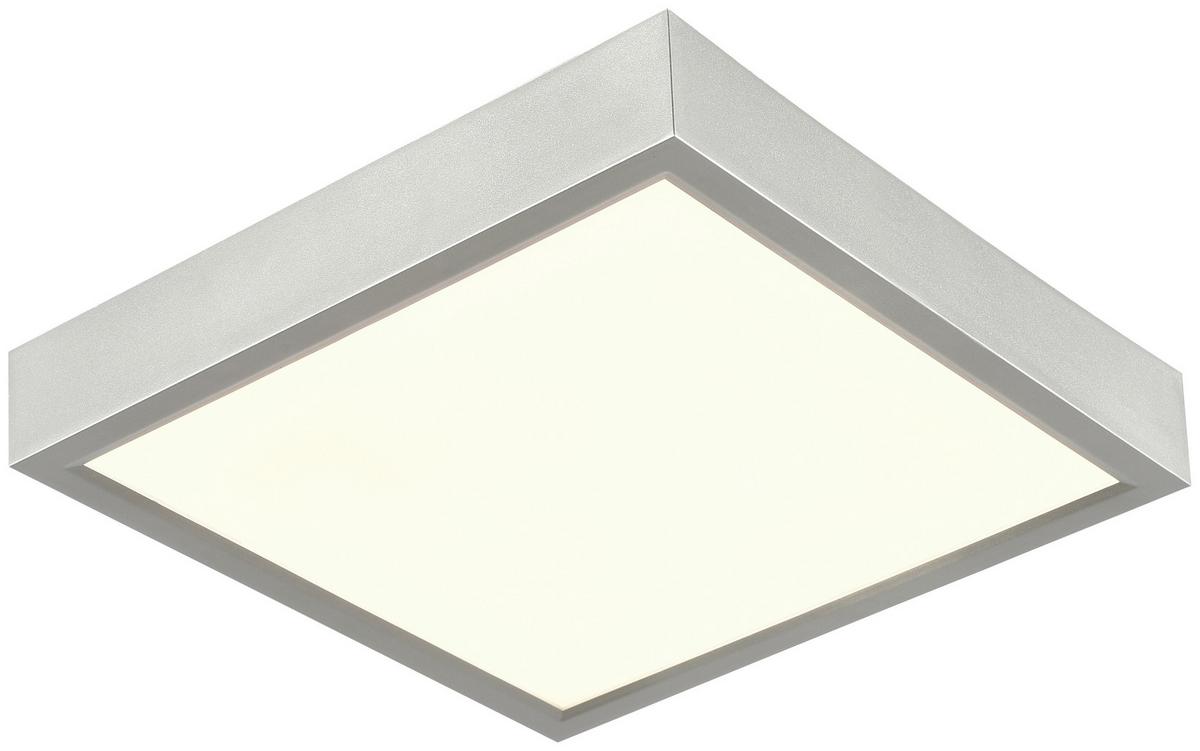 Stropna Led-svetilka Fridolin 3, Srebrna, 15 W - srebrne barve, Romantika, umetna masa (22,5/22,5/3,6cm) - Modern Living