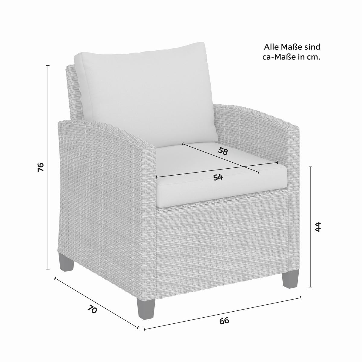 Garnitură grădină Dani montaj stânga - gri deschis/gri, Modern, plastic/metal - Mömax