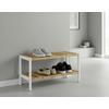 SKOHYLLA ANNA 2 -SB- - vit/naturfärgad, Modern, trämaterial/trä (70/36/30cm) - Mömax