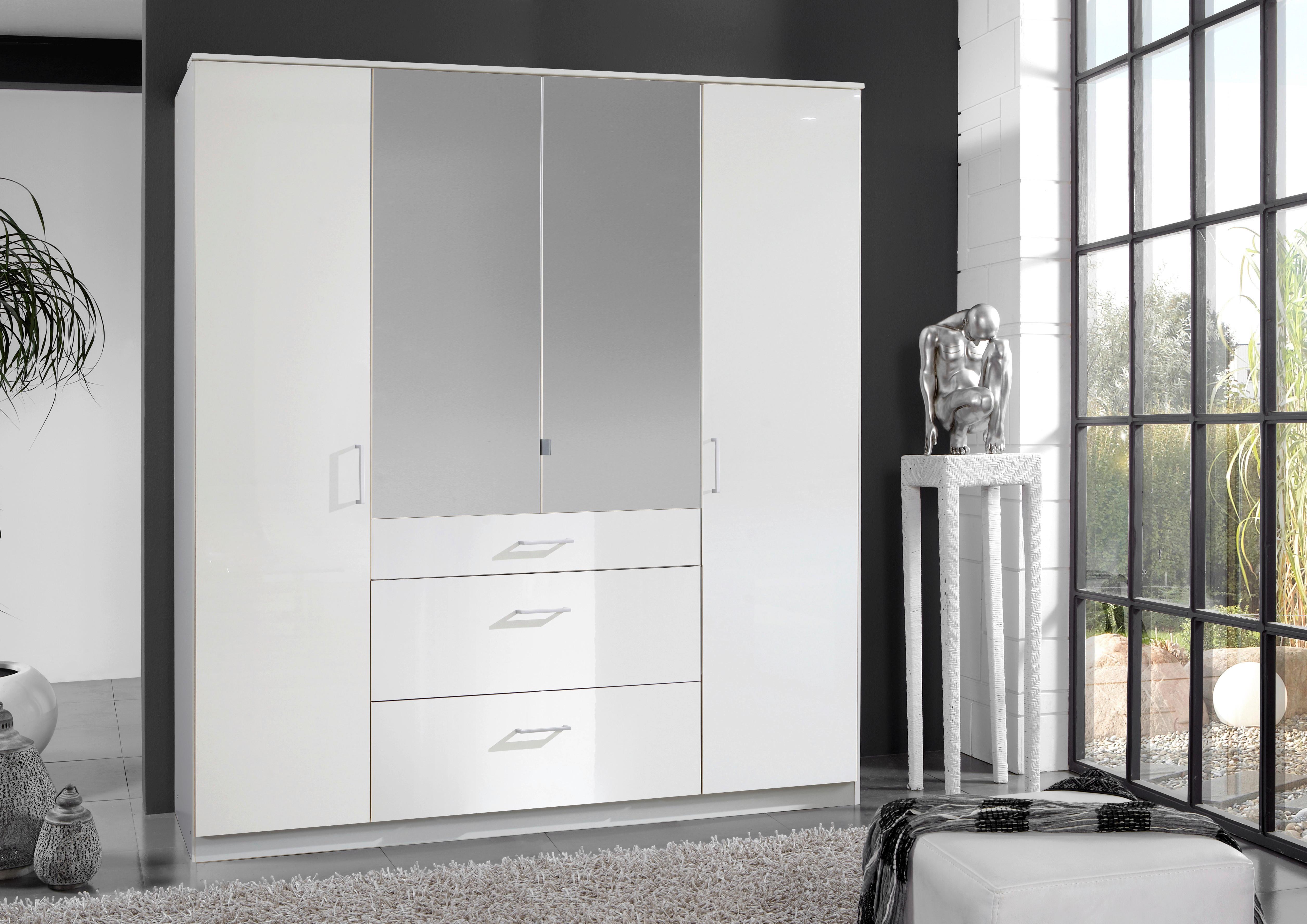 Ormar S Klasičnim Vratima Clack - bijela/srebrne boje, Basics, drvni materijal (179/199/58cm) - Modern Living