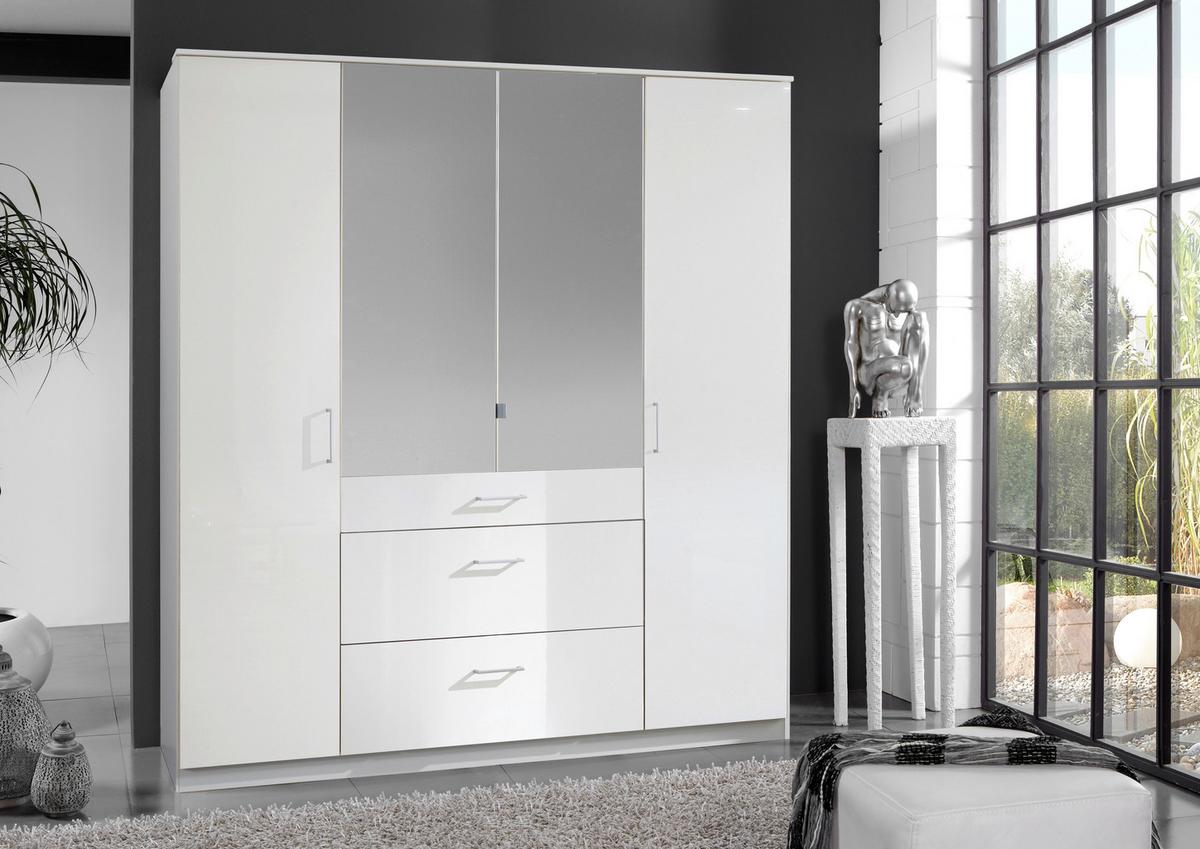 Ormar S Klasičnim Vratima Clack - bijela/srebrne boje, Basics, drvni materijal (179/199/58cm) - Modern Living
