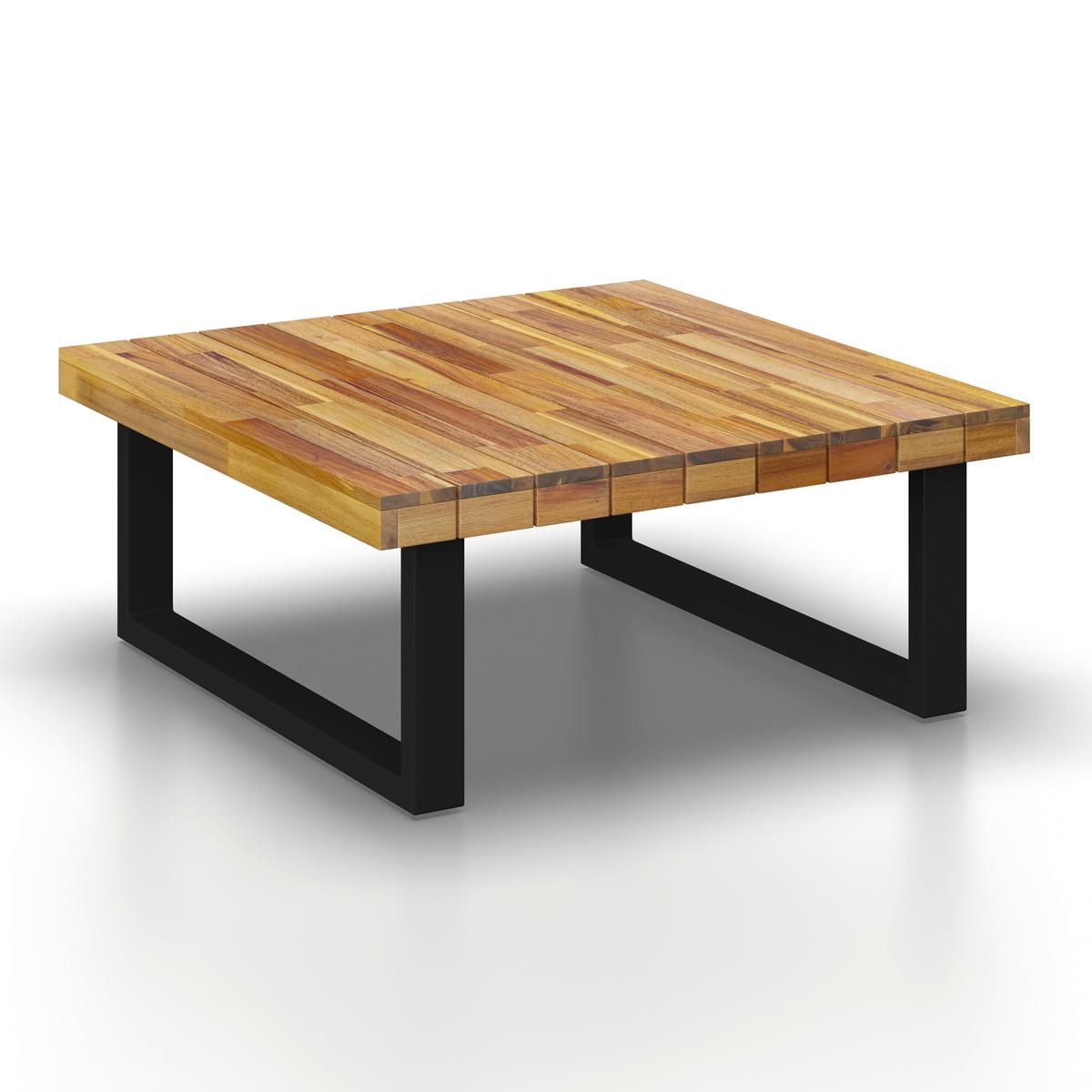 Loungegarnitur Cristina Creme Echtholz/Textil/Metall - Creme/Schwarz, Modern, Holz/Textil (254/78/82cm) - Bessagi Garden