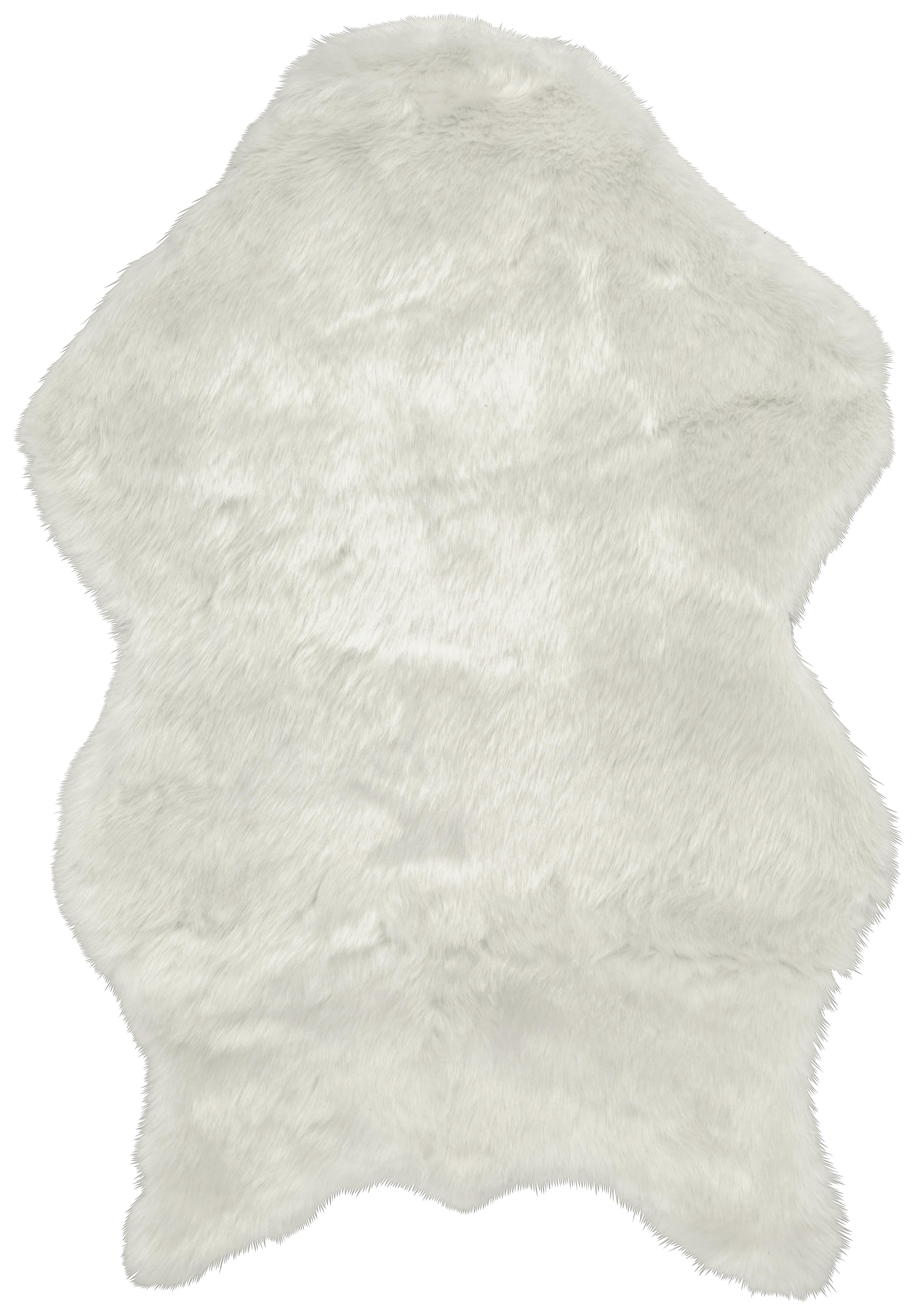 Kunstfell Lisa Weiß, ca. 60x90cm - Weiß, Textil (60/90cm) - Mömax modern living