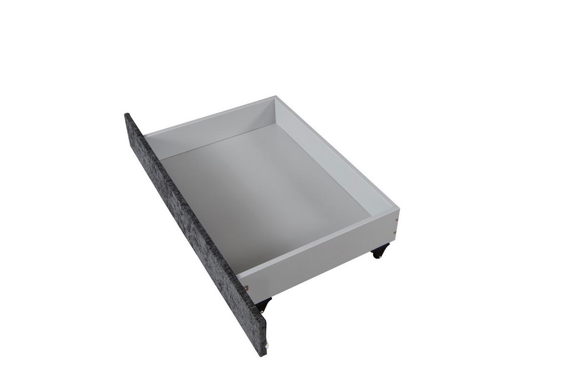Ágykeret Ágyráccsal Box Space Eco - szürke, Konventionell, faalapú anyag/textil (90/200cm)