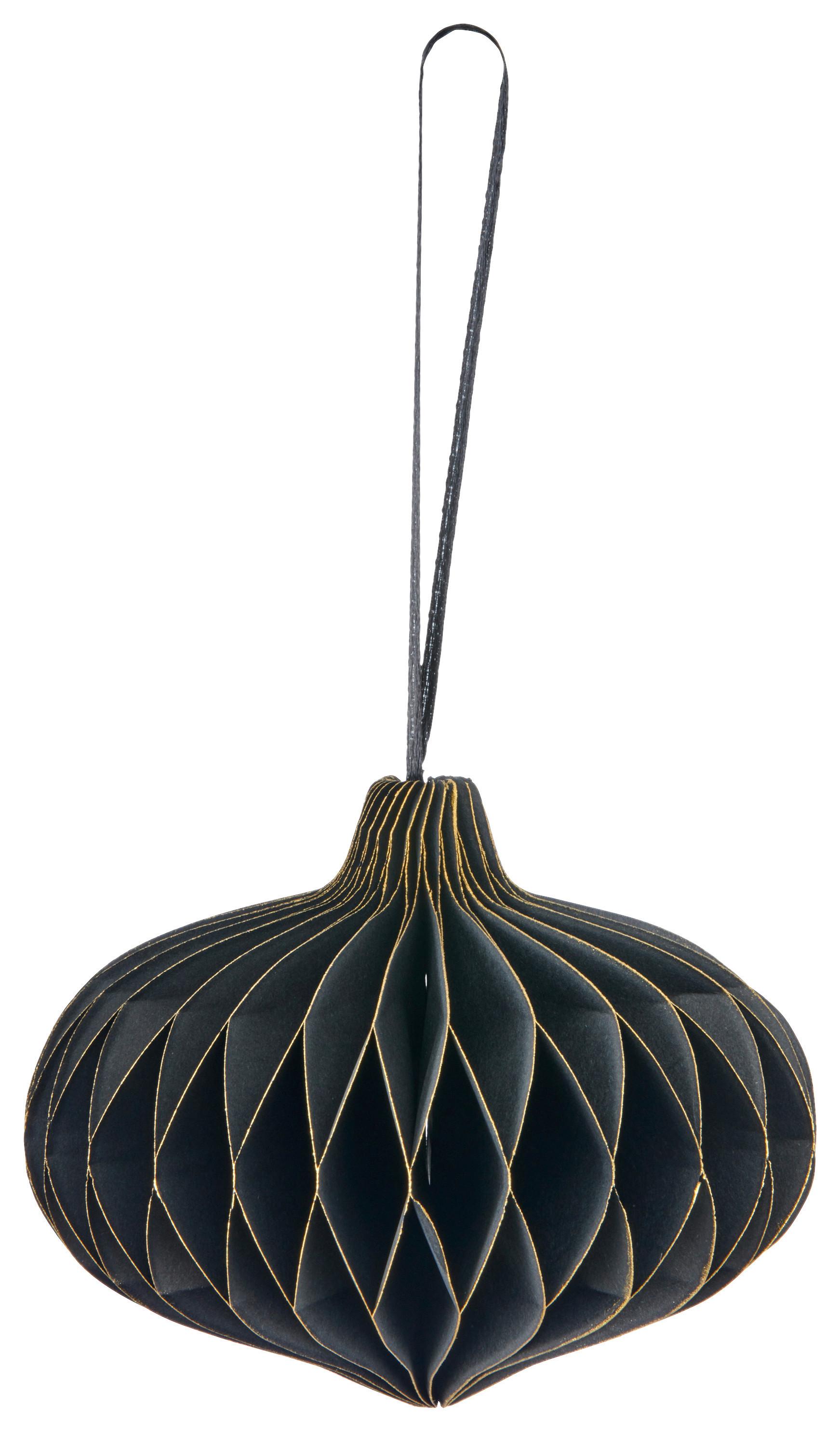 Dekohänger Papierhänger I Schwarz - Schwarz, Basics, Papier (12/10/12cm) - Mömax