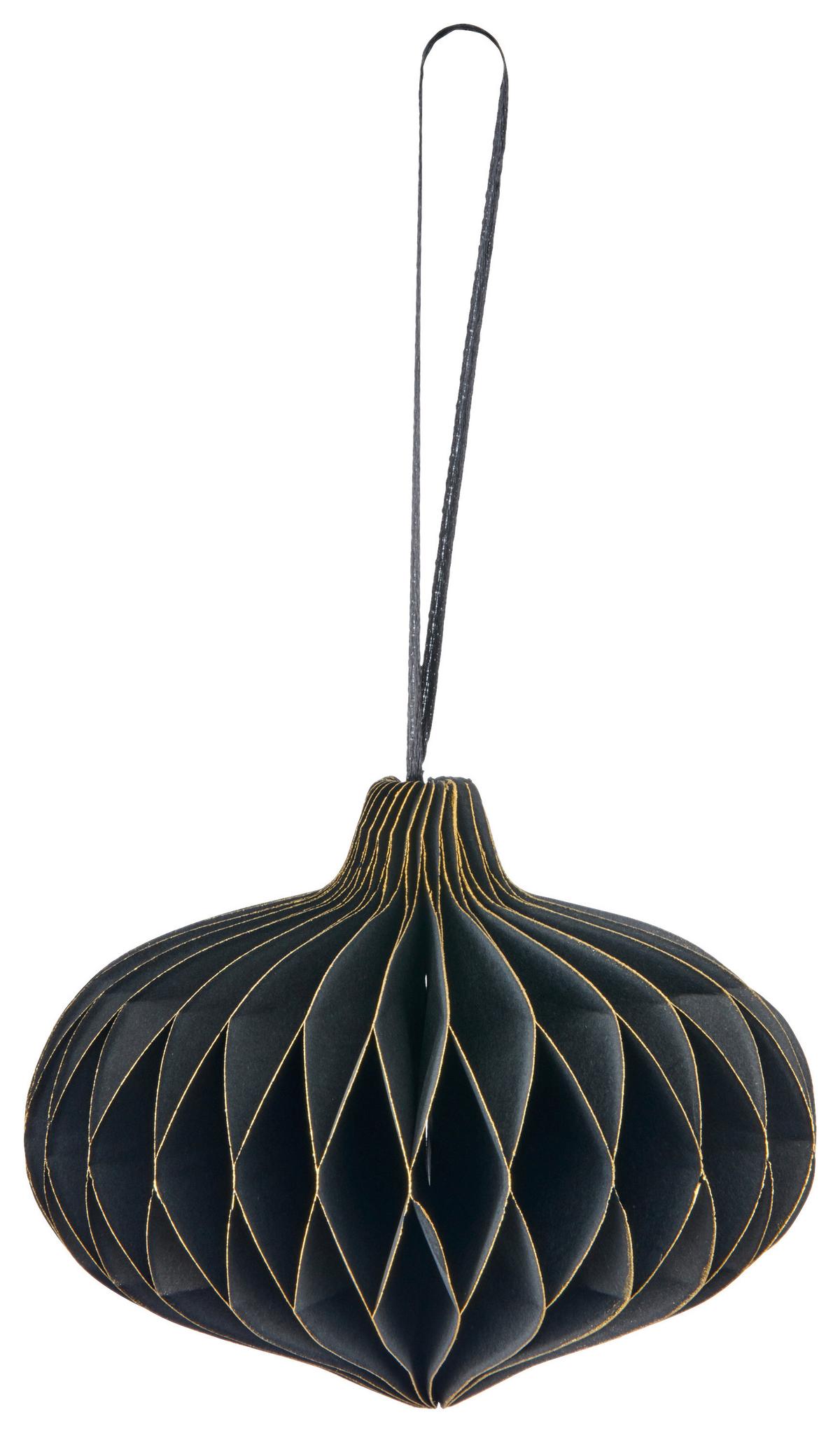 Dekohänger Papierhänger I Schwarz - Schwarz, Basics, Papier (12/10/12cm) - Mömax