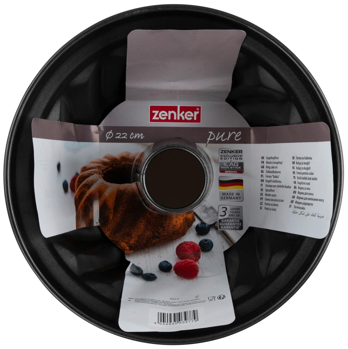 Gugelhupfform Bakery in Schwarz - Schwarz, KONVENTIONELL, Metall (23,5/22/11cm) - Zenker
