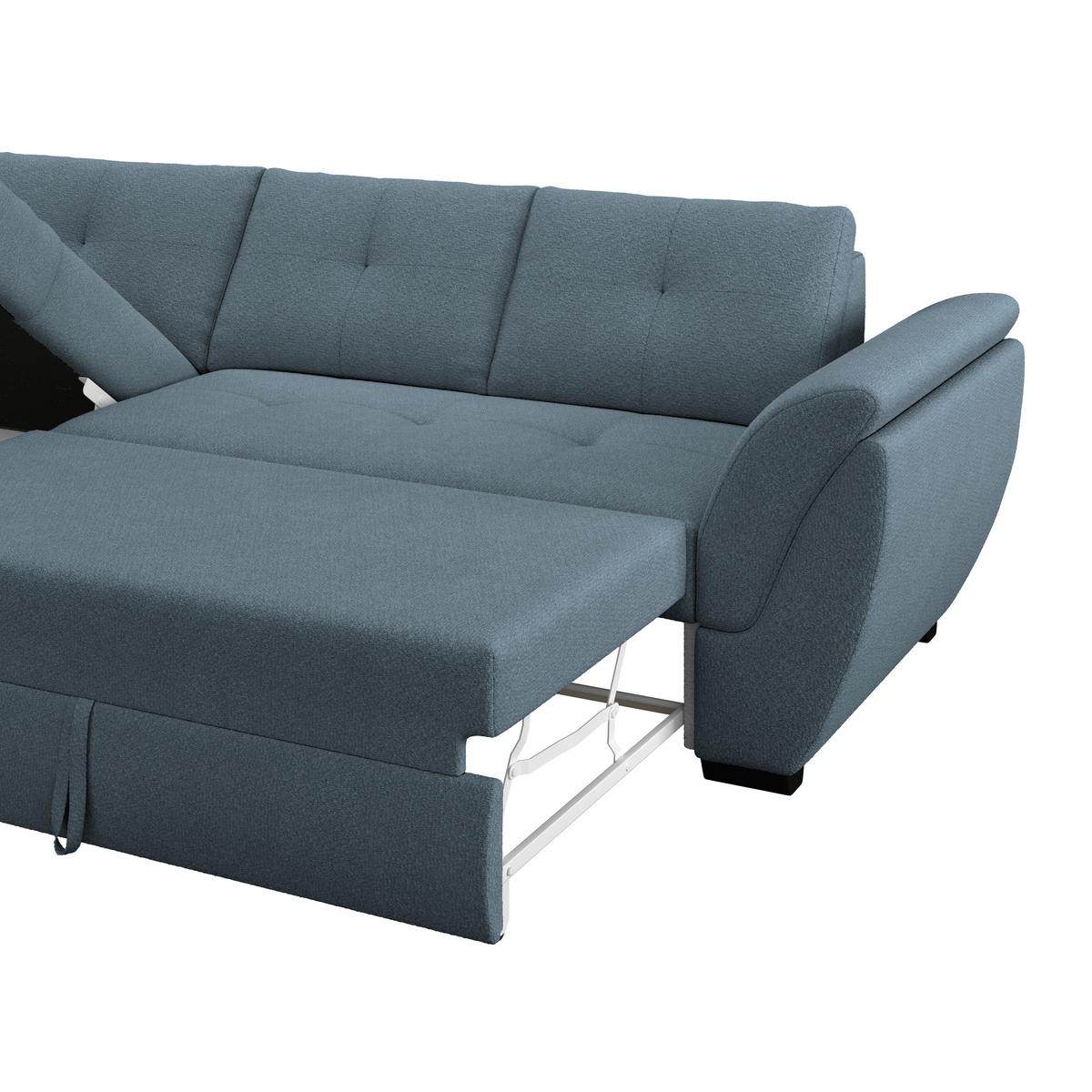 Kutna Garnitura Berisso - plava/crna, Konvencionalno, tekstil/plastika (187/278cm) - Ondega
