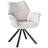 Armlehnstuhl Antonia Beige - Beige/Schwarz, MODERN, Textil/Metall (45/88/62cm) - Mömax