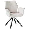STOL MED ARMSTÖD ANTONIA - beige/svart, Modern, metall/textil (45/88/62cm) - Mömax