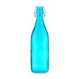 Saftflasche Martina aus Glas - Türkis/Gelb, Glas/Kunststoff (8/31,5cm) - Mömax modern living