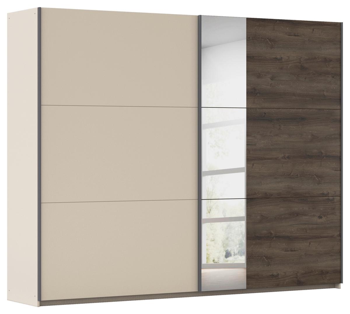 DULAP USI CULISANTE SAJO - străveziu/stejar închis la culoare, Trend, material pe bază de lemn (218/210/59cm) - Premium Living